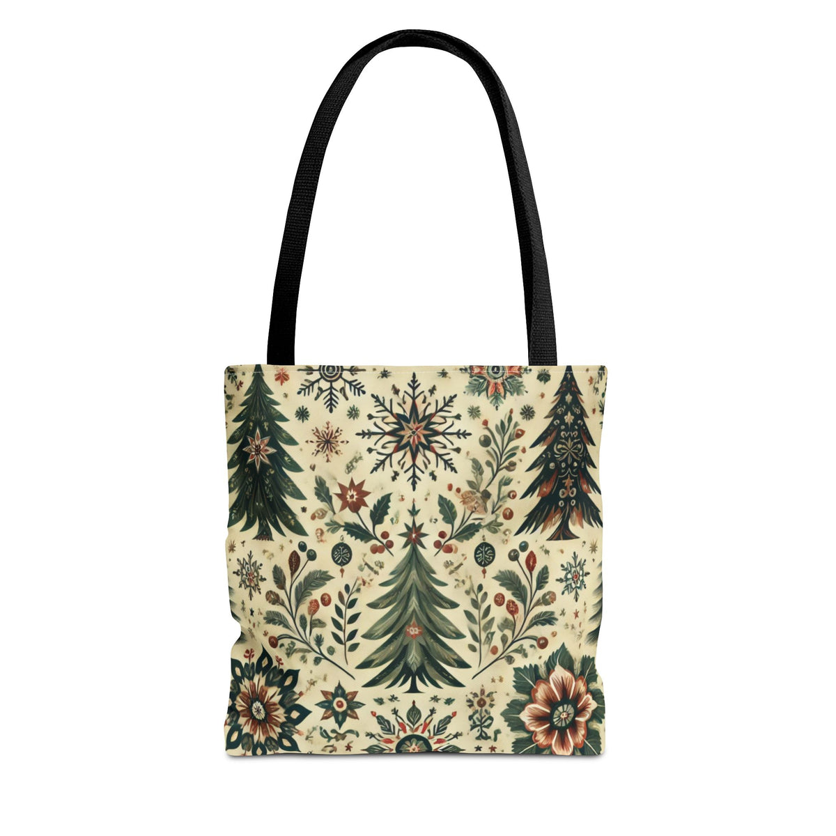 Vintage Retro Christmas Tree Holiday Tote Bag
