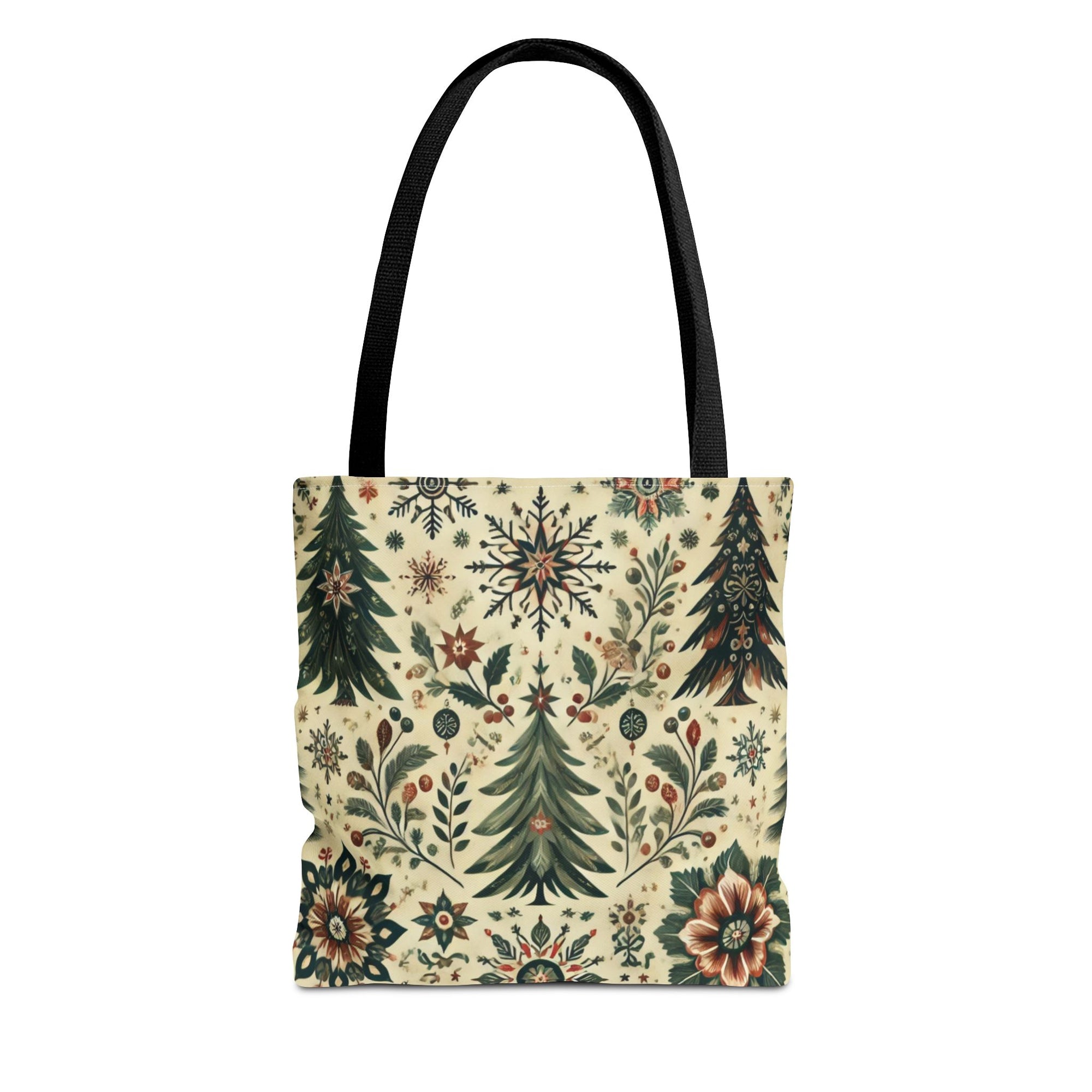 Vintage Retro Christmas Tree Holiday Tote Bag