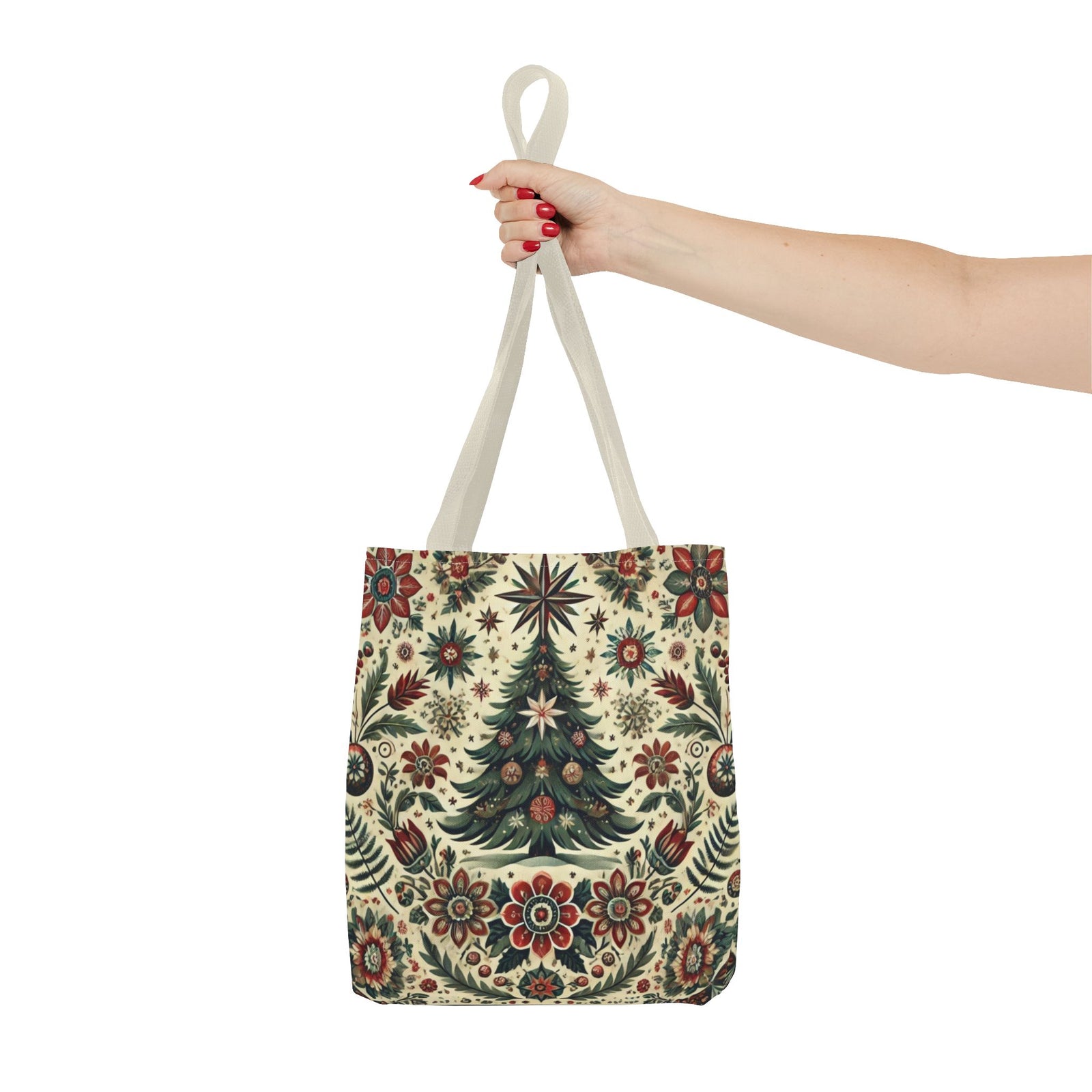 Vintage Christmas Tree Retro Tote Bag