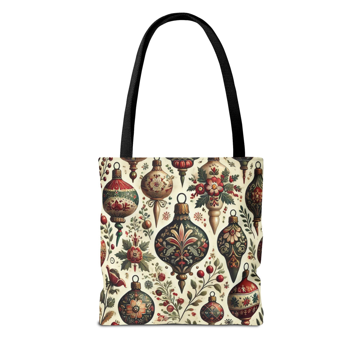 Vintage Christmas Bulbs Festive Holiday Tote Bag