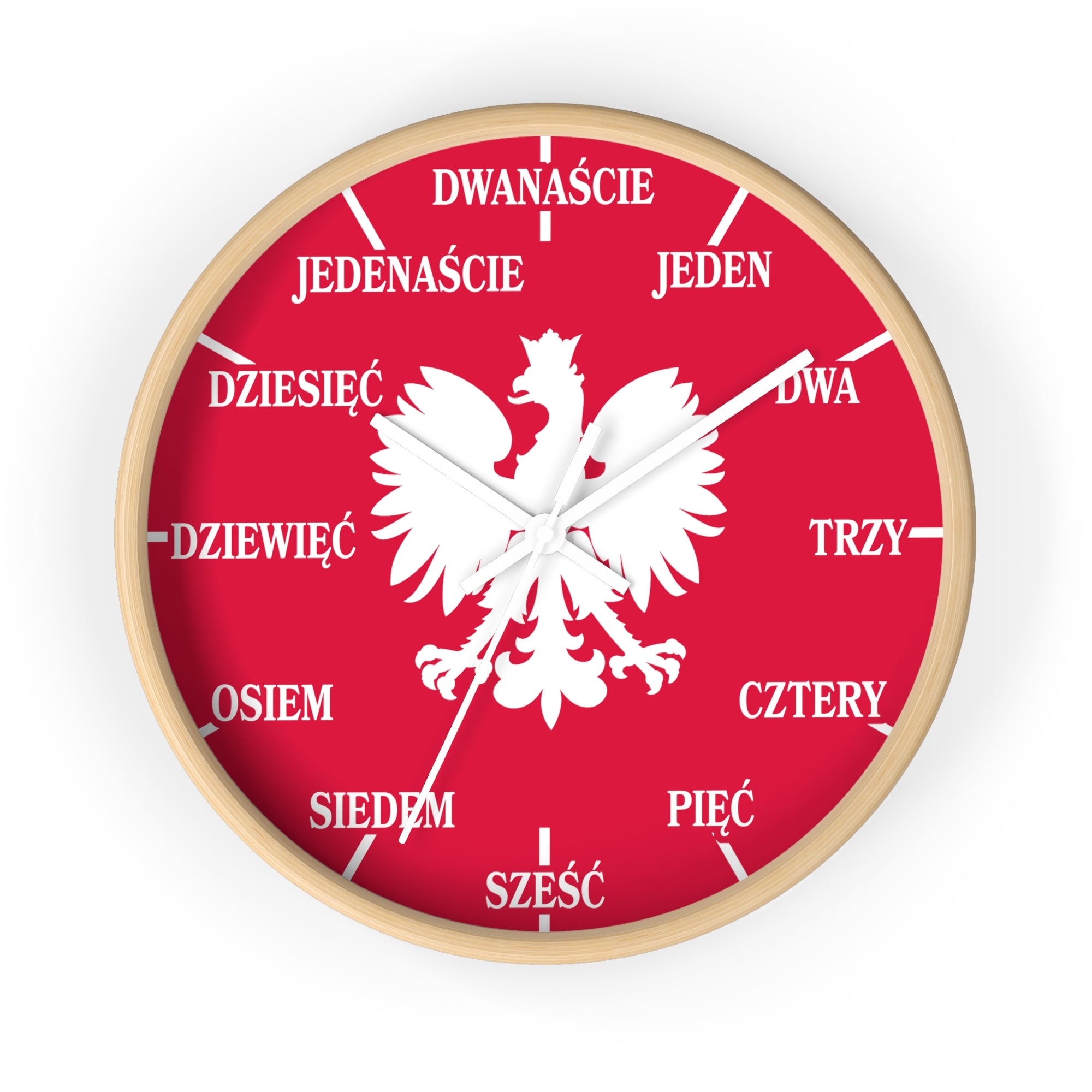 Polish Numbers Wall Clock