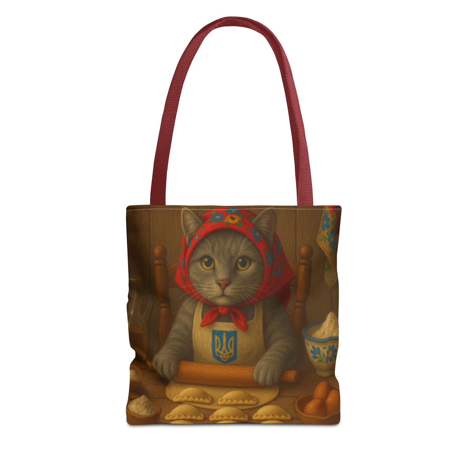 Baba Cat Ukrainian Babusia Making Varenyky