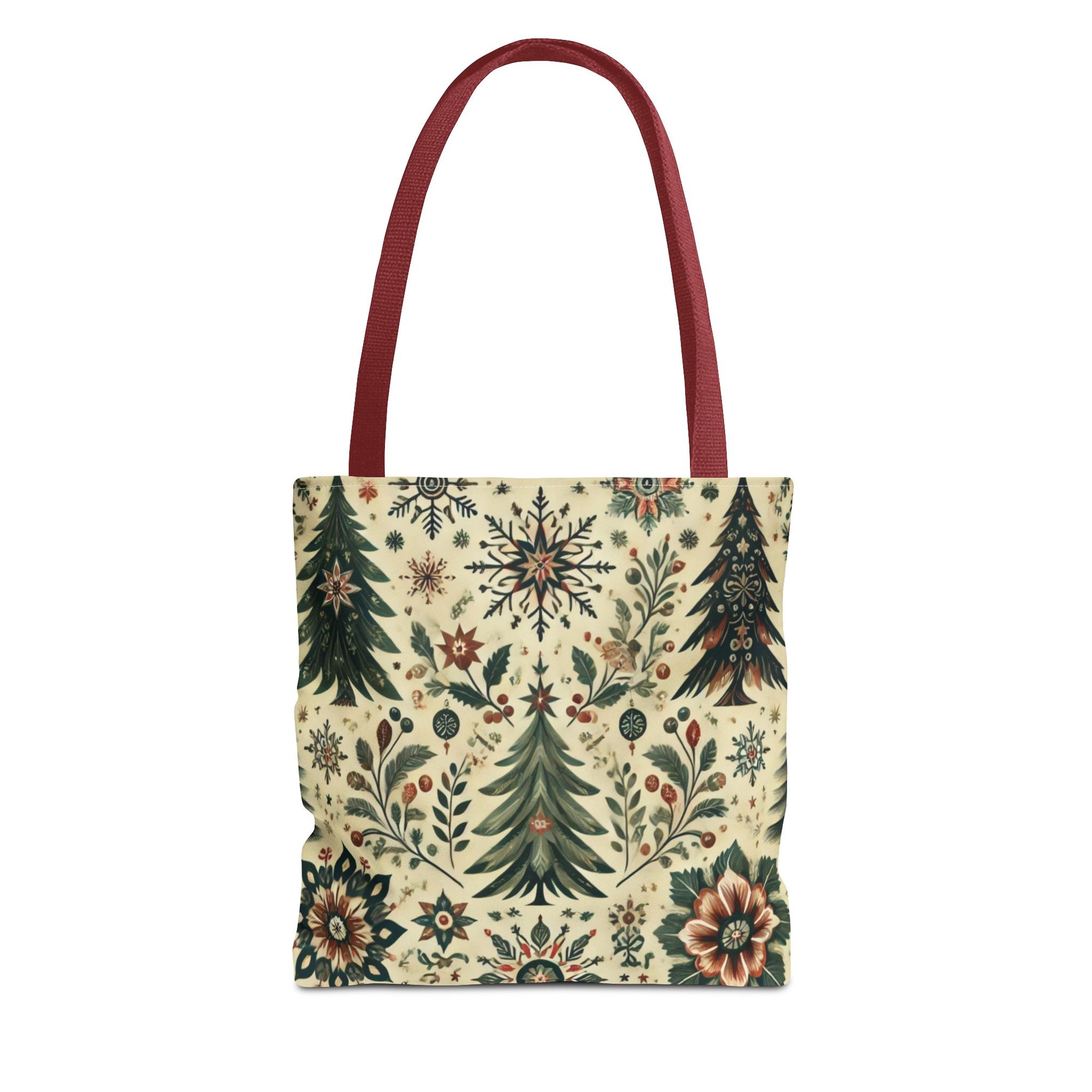 Vintage Retro Christmas Tree Holiday Tote Bag