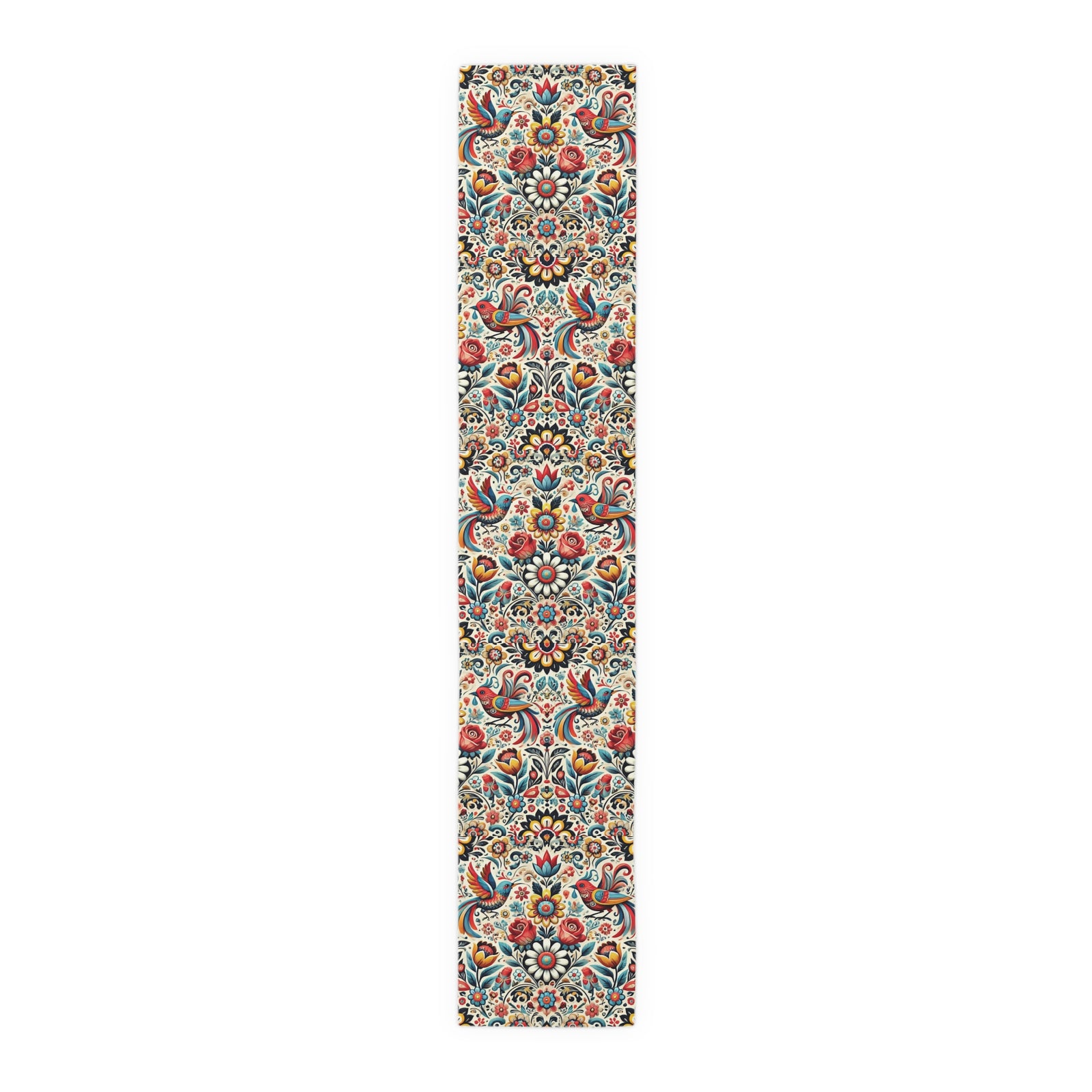 Birds and Flowers Floral Table Runner