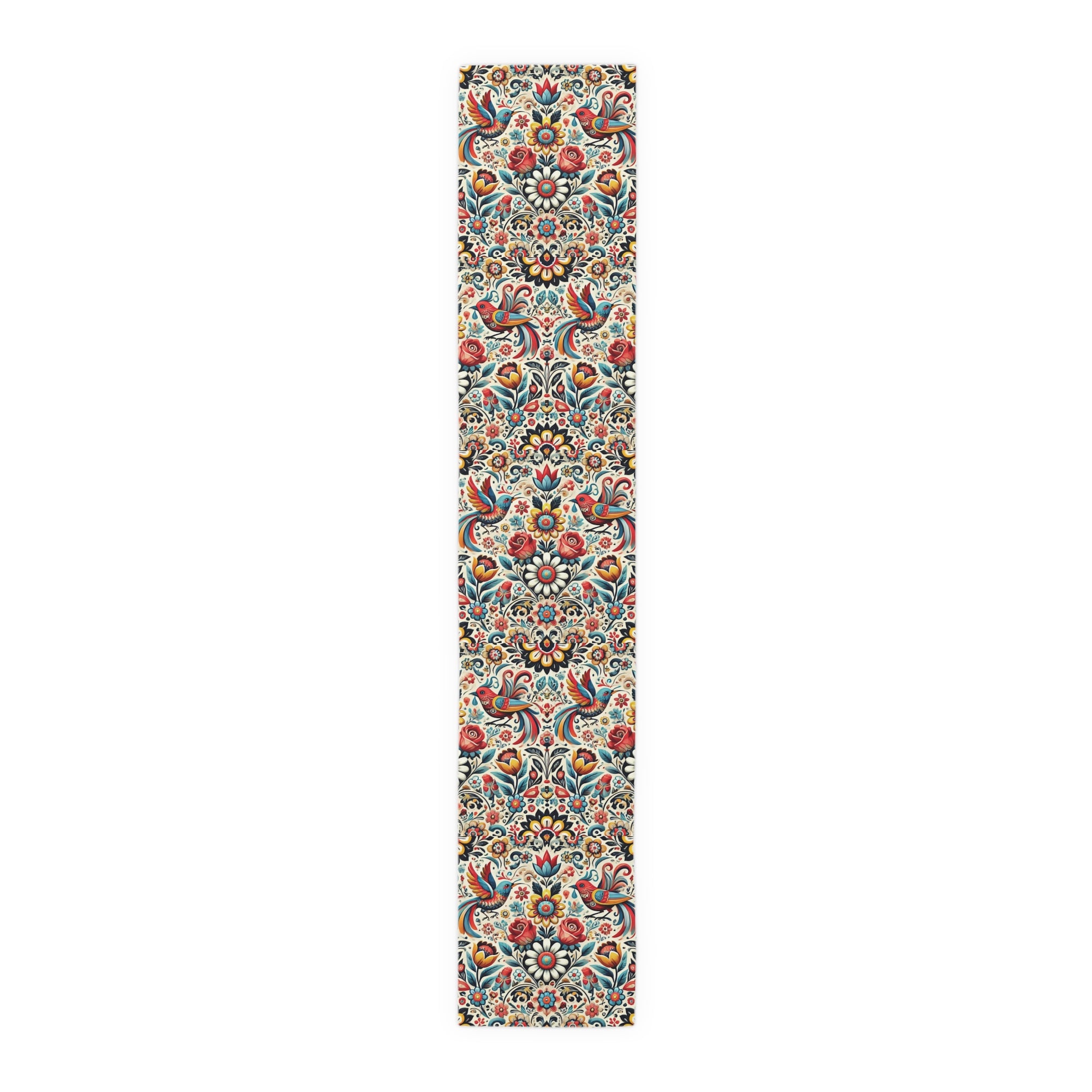 Birds and Flowers Floral Table Runner