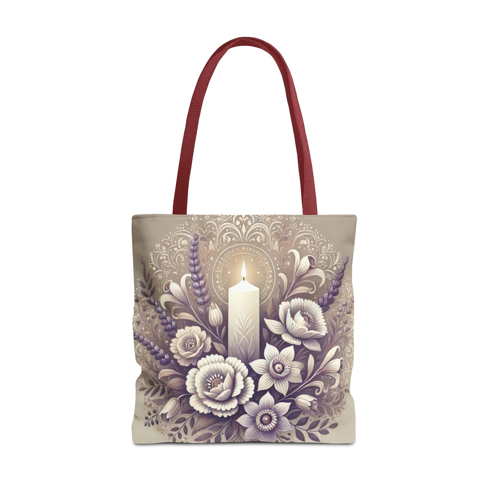 All Saints Day Religious Floral Folk Art Tote Bag
