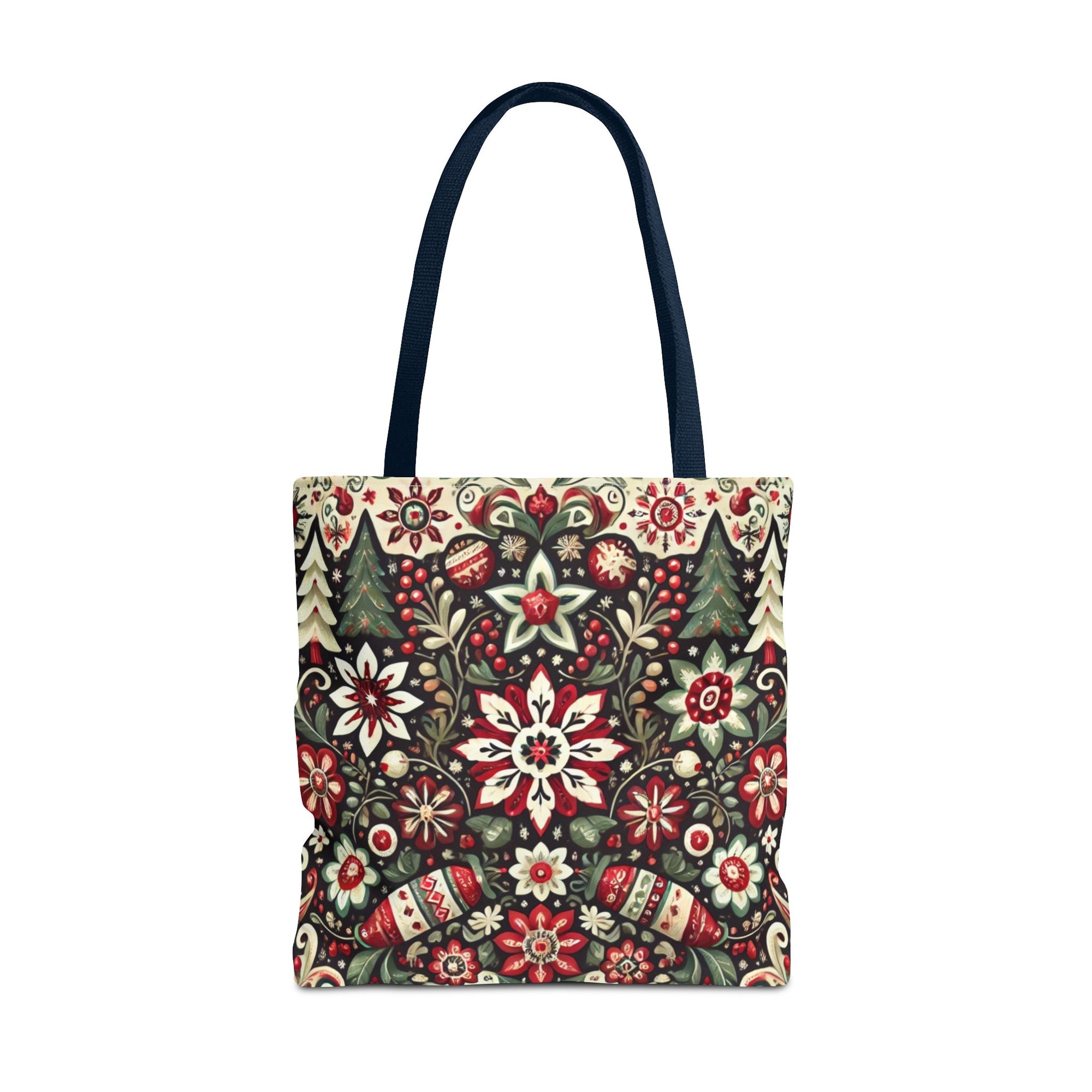 Antique Holiday Retro Christmas Folk Art Tote Bag
