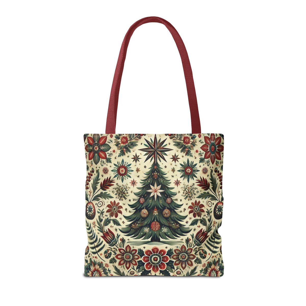 Vintage Christmas Tree Retro Tote Bag