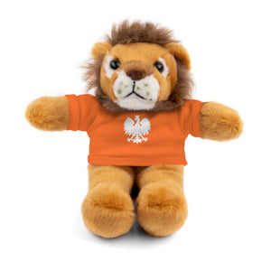 Stuffed Animals with Polish Eagle Tee - Orange / Lion / 8" - Polish Shirt Store