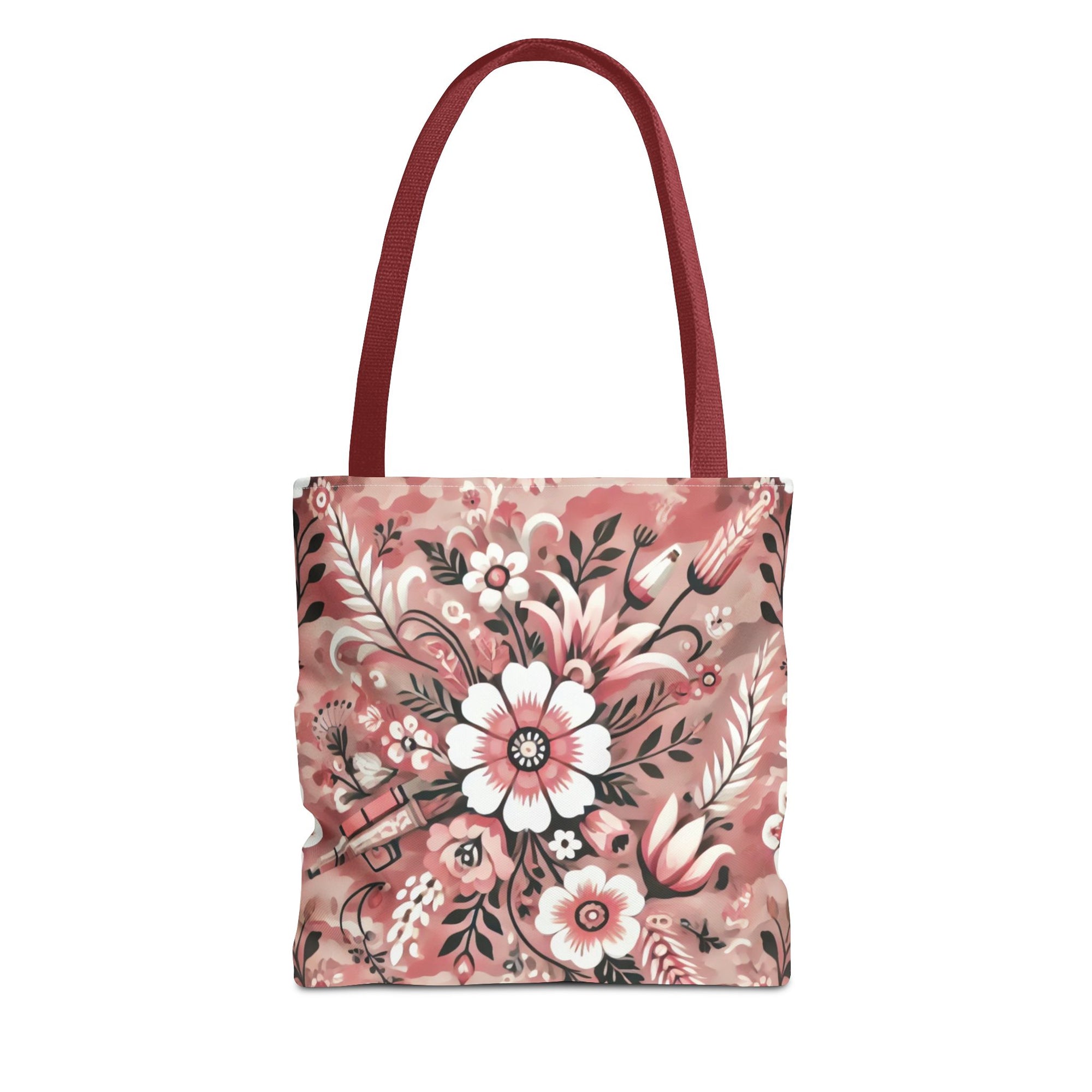 Pink Camouflage Floral Pattern Tote Bag