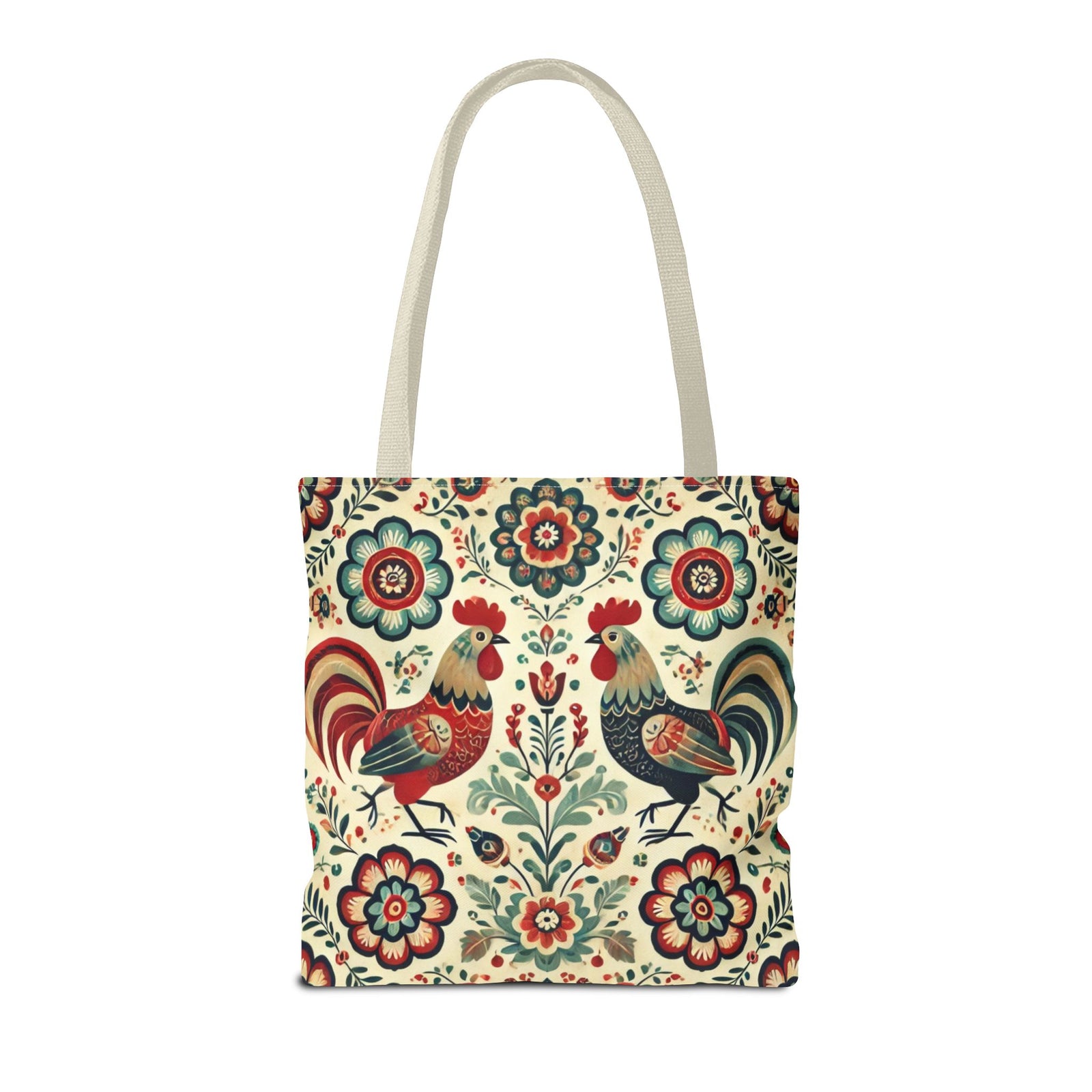 Polish Rooster Retro Themed Tote Bag