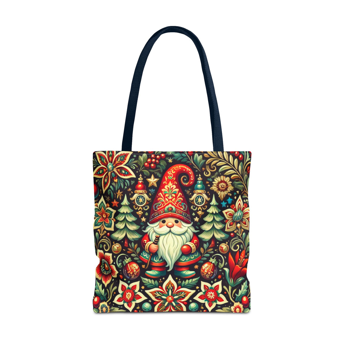 Christmas Gnome Festive Holiday Polish Folk Art Pattern Tote Bag