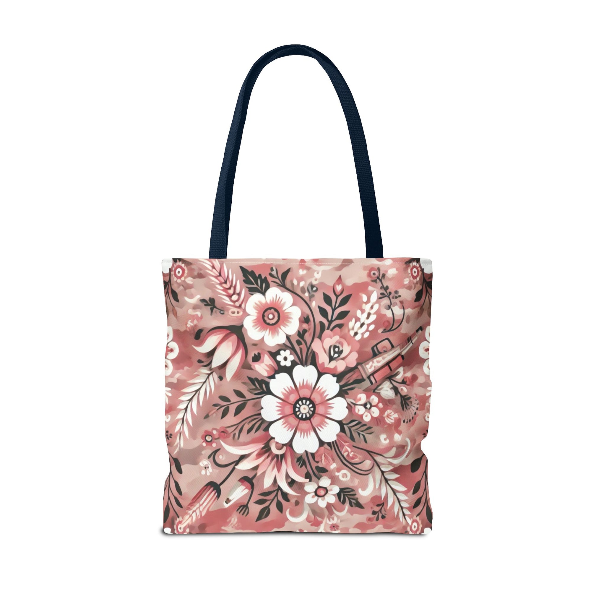 Pink Camouflage Floral Pattern Tote Bag