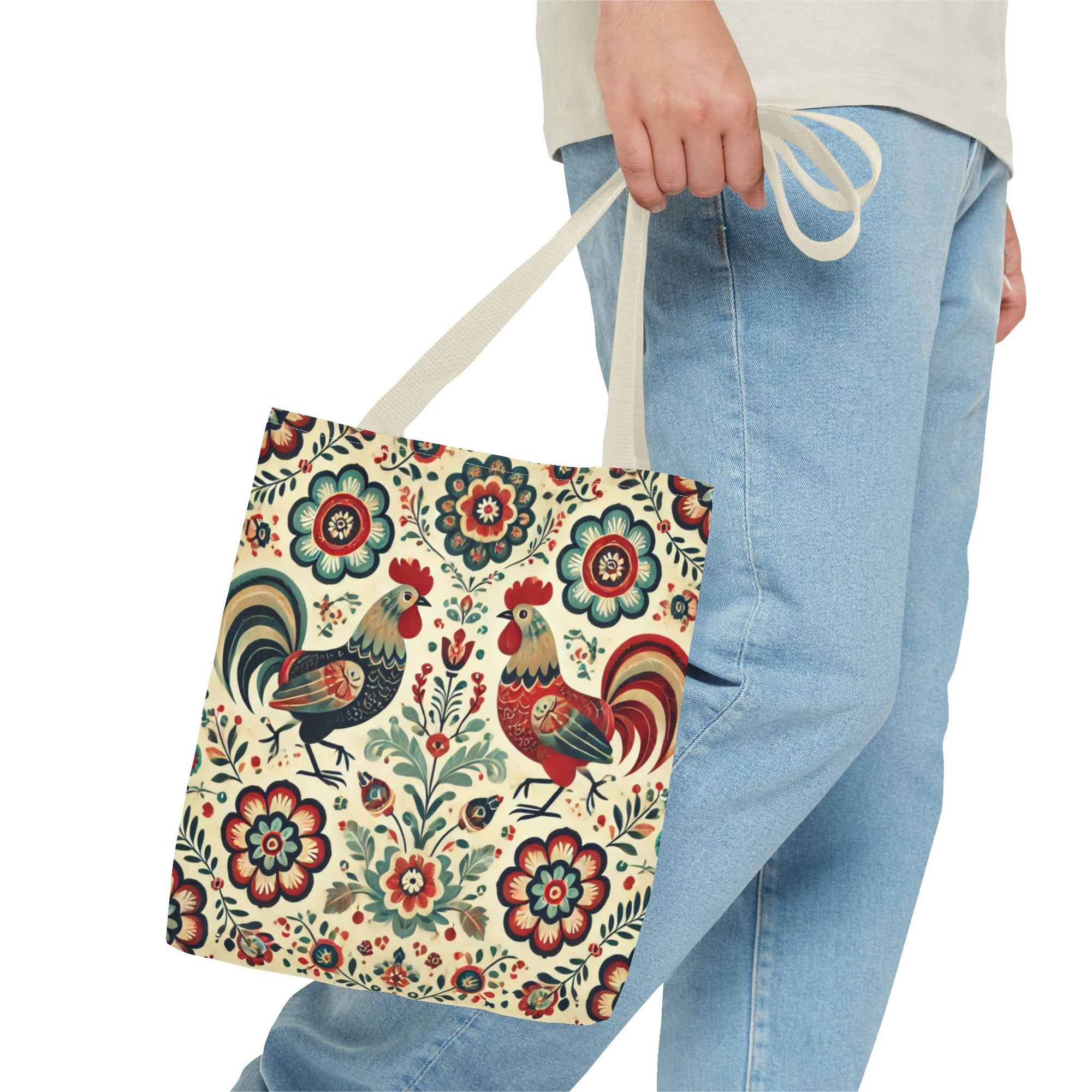Polish Rooster Retro Themed Tote Bag