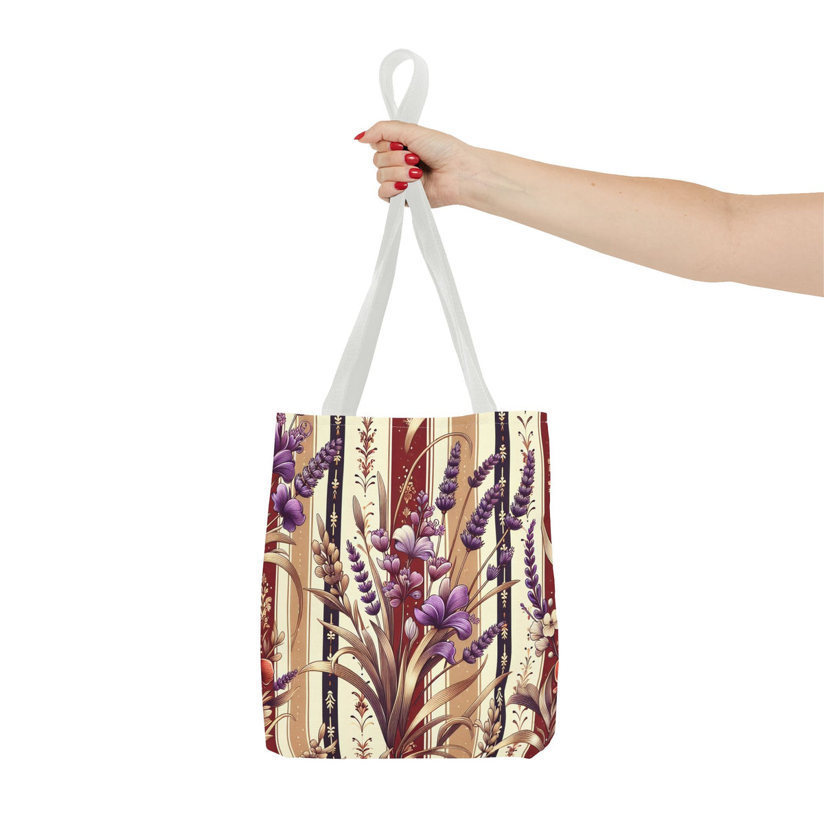 Lavender Floral Pattern Tote Bag