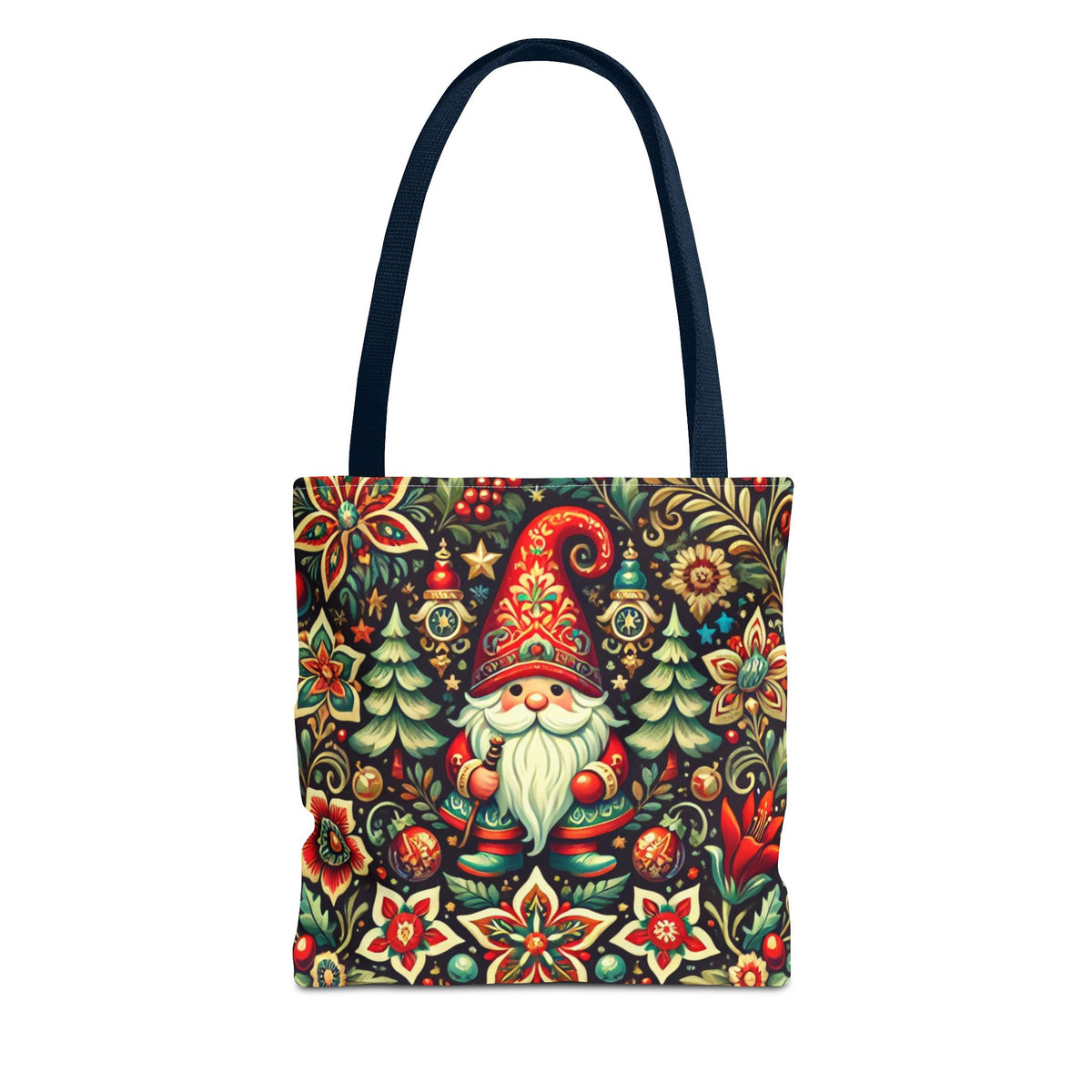 Christmas Gnome Festive Holiday Polish Folk Art Pattern Tote Bag