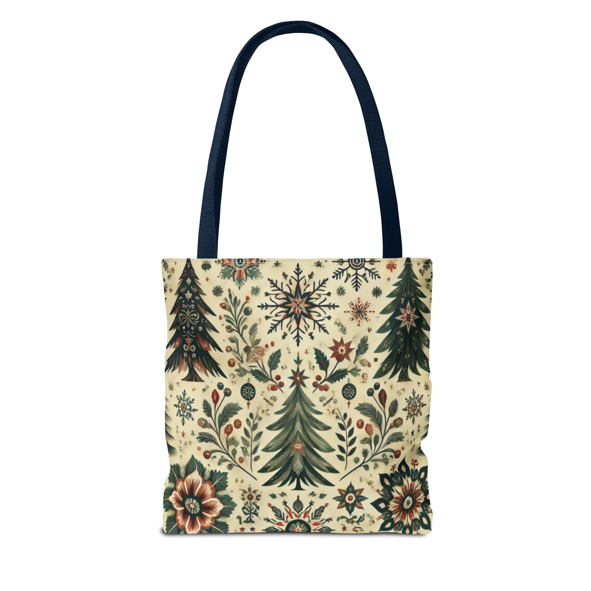 Vintage Retro Christmas Tree Holiday Tote Bag
