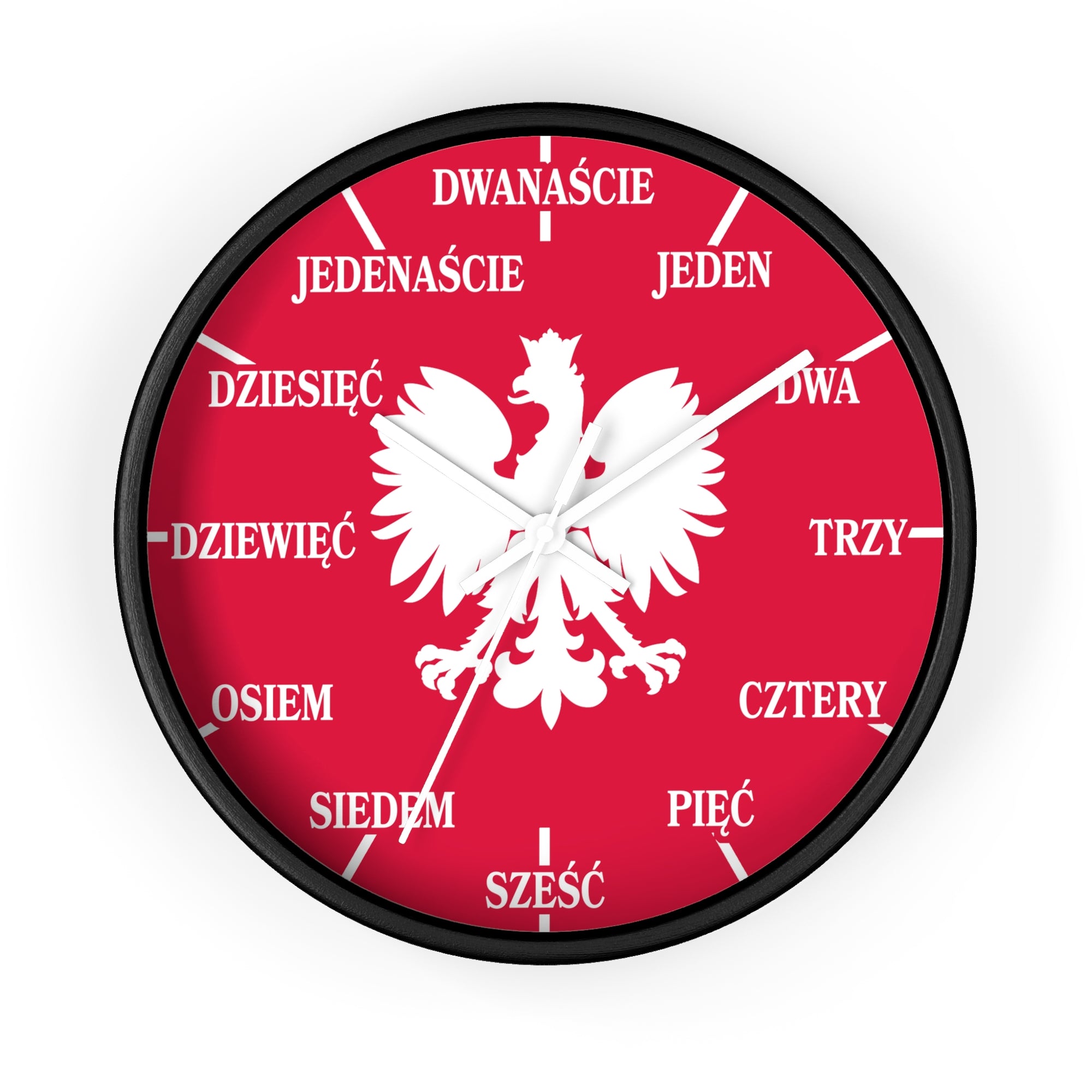 Polish Numbers Wall Clock