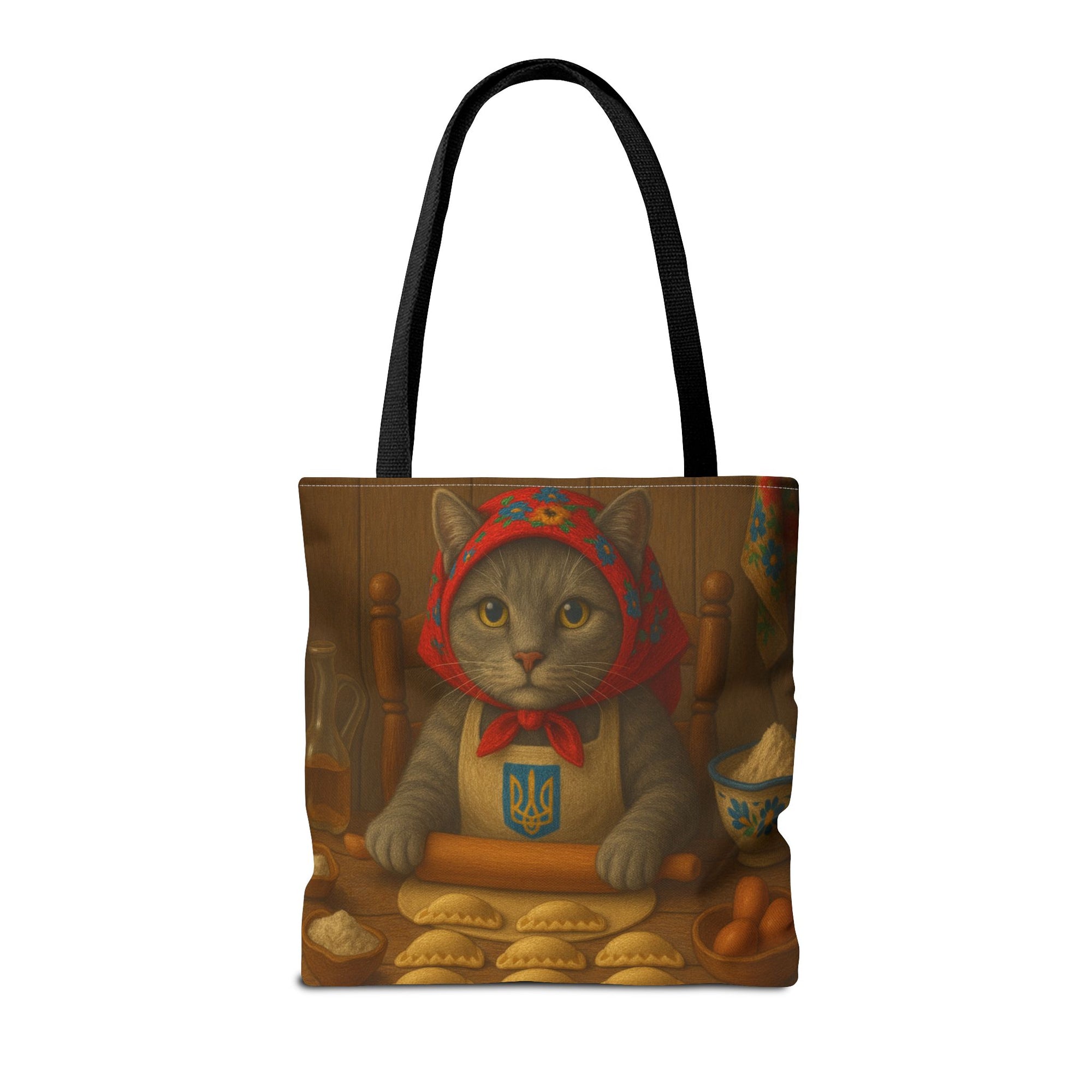 Baba Cat Ukrainian Babusia Making Varenyky