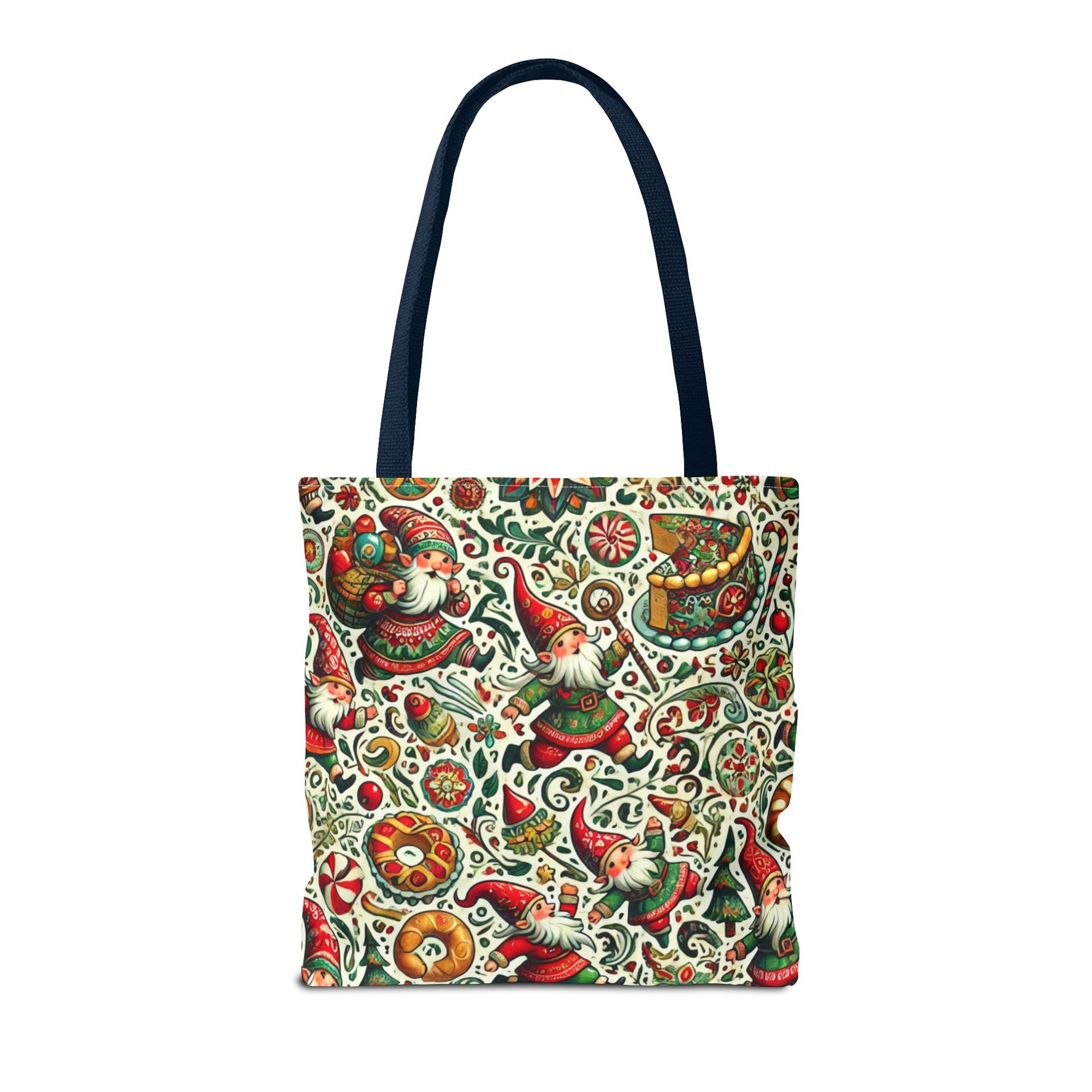 Christmas Gnomes Food Fight Whimsical Holiday Tote Bag