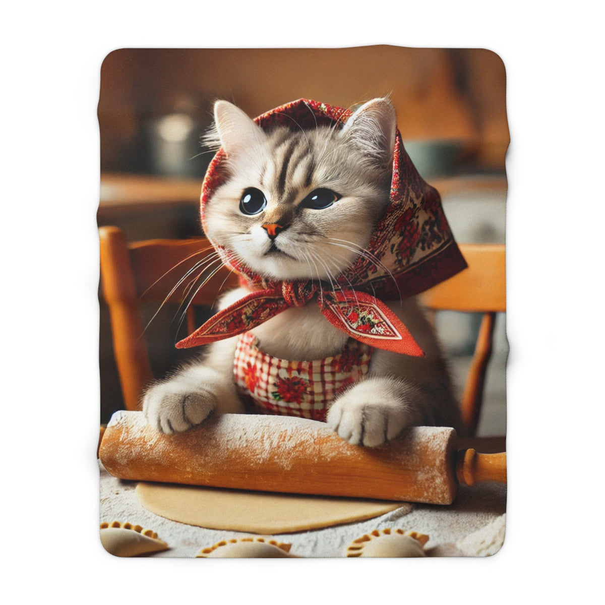 Cute Polish Cat Sherpa Fleece Blanket