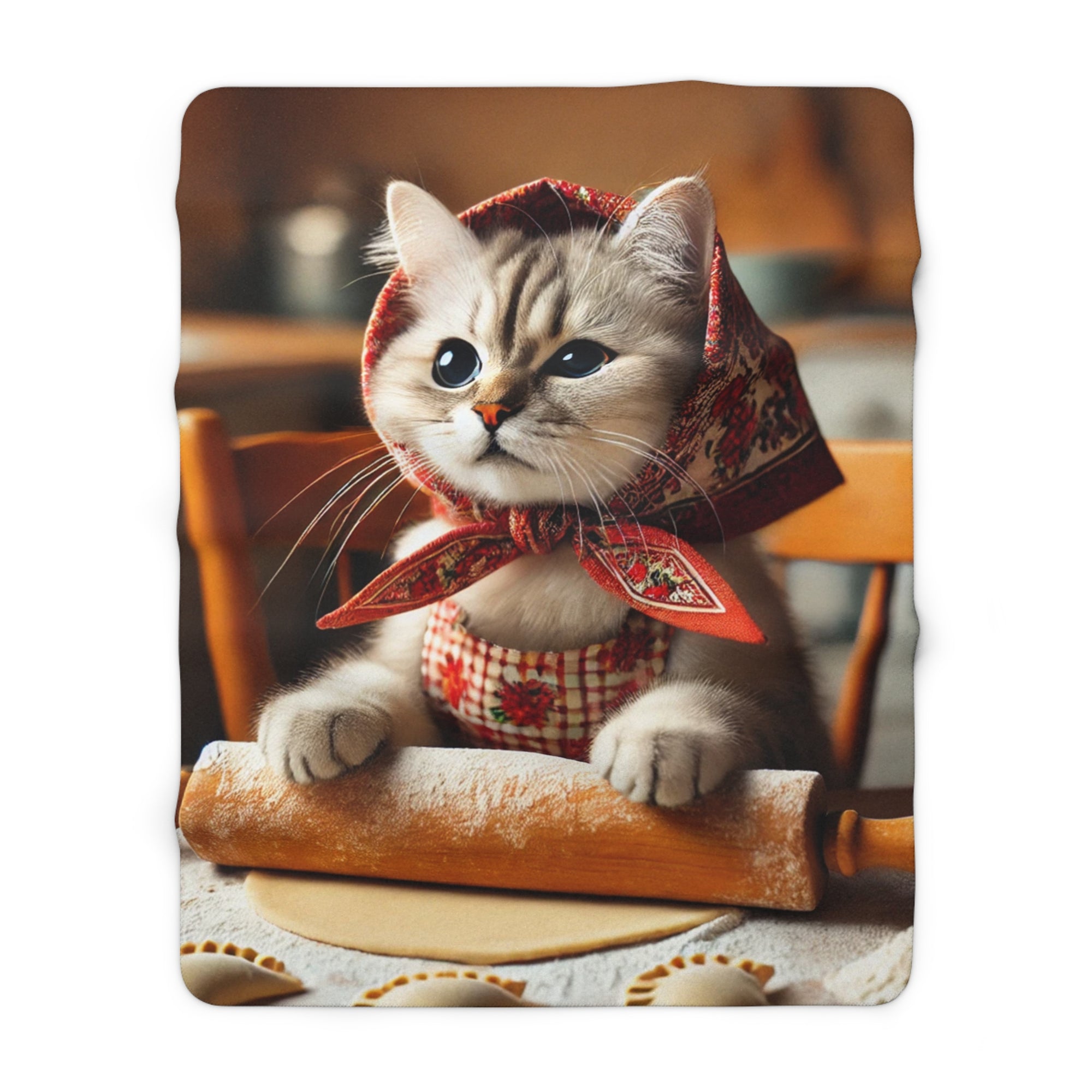 Cute Polish Cat Sherpa Fleece Blanket