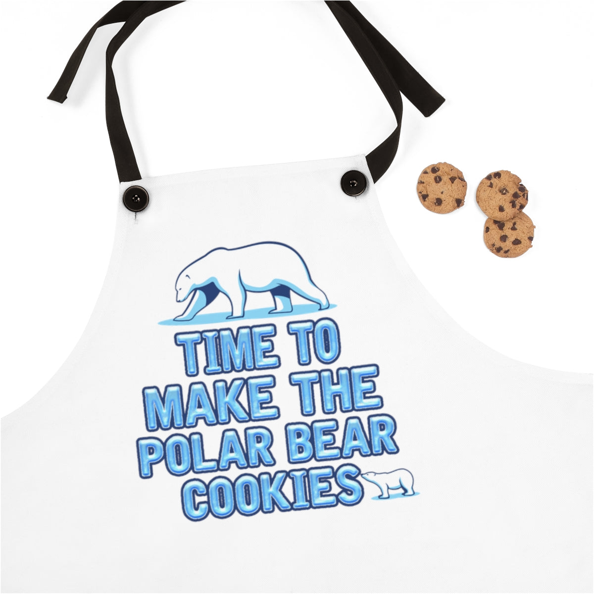 Time To Make The Polar Bear Cookies Apron Accessories Printify One Size  