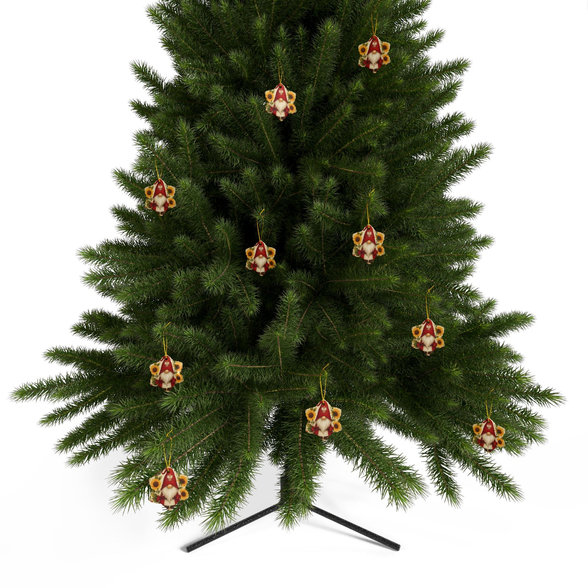 Cute Polish Gnone Ceramic Ornament,  2-Sided Design