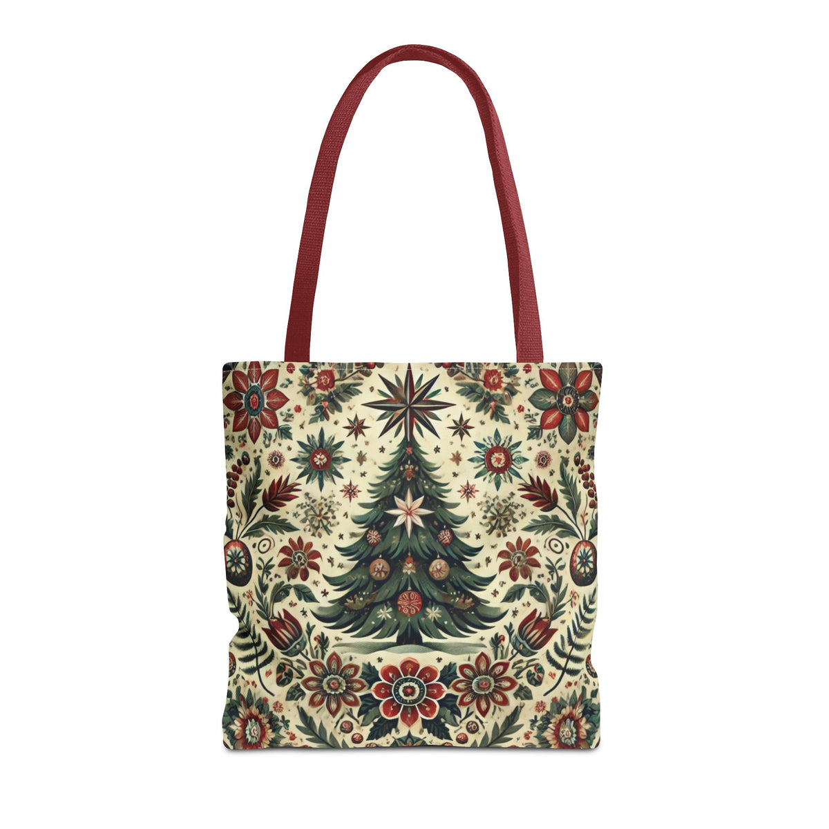 Vintage Christmas Tree Retro Tote Bag