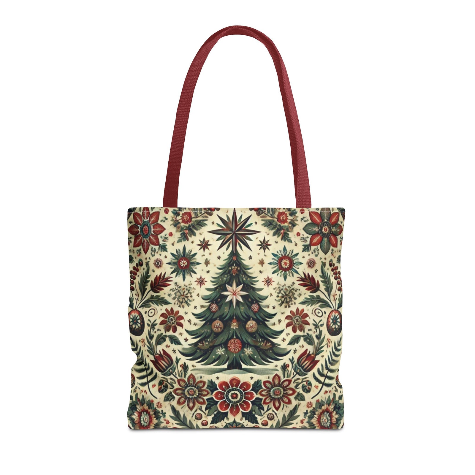 Vintage Christmas Tree Retro Tote Bag