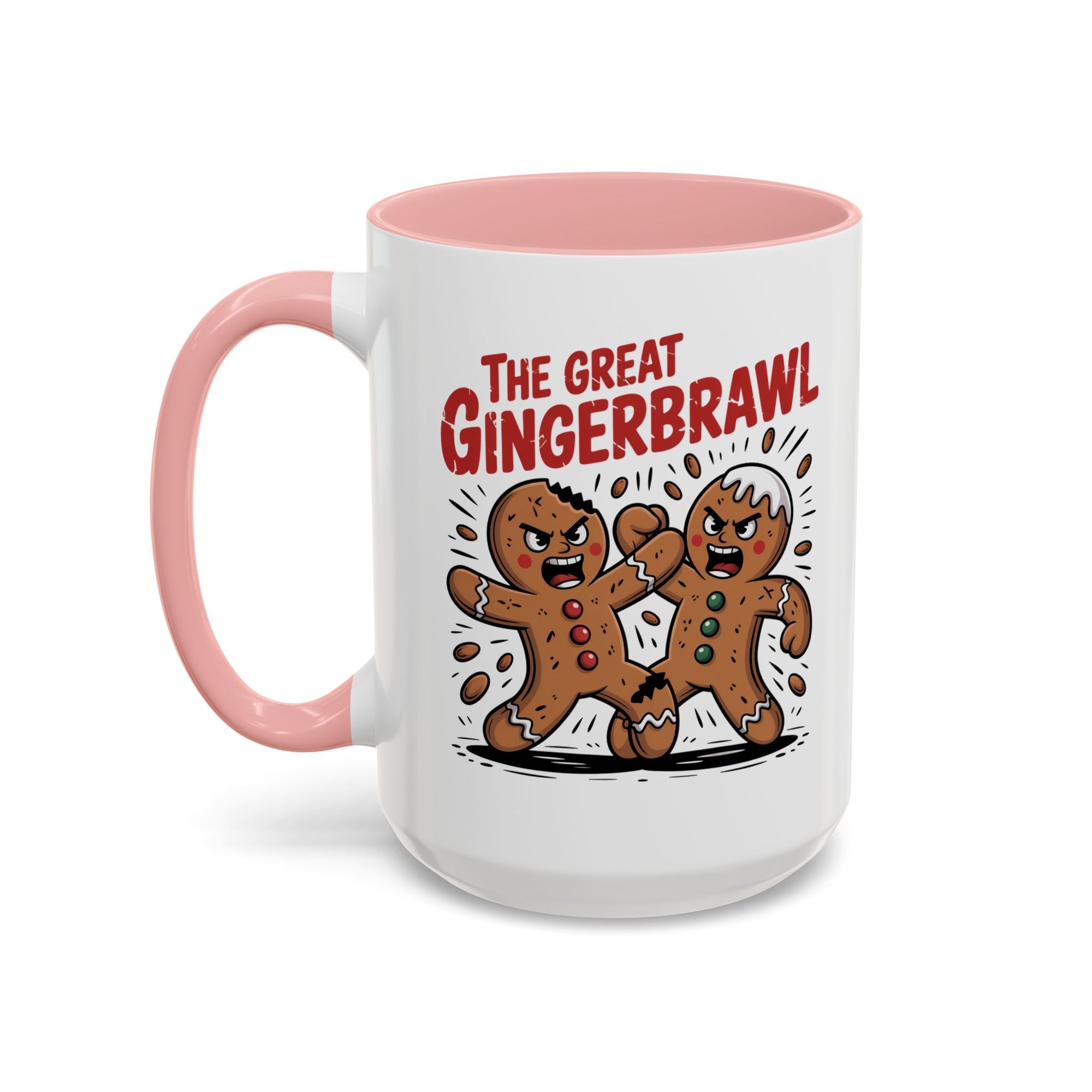 Gingerbread Man GingerBrawl Coffee Mug With Color Inside
