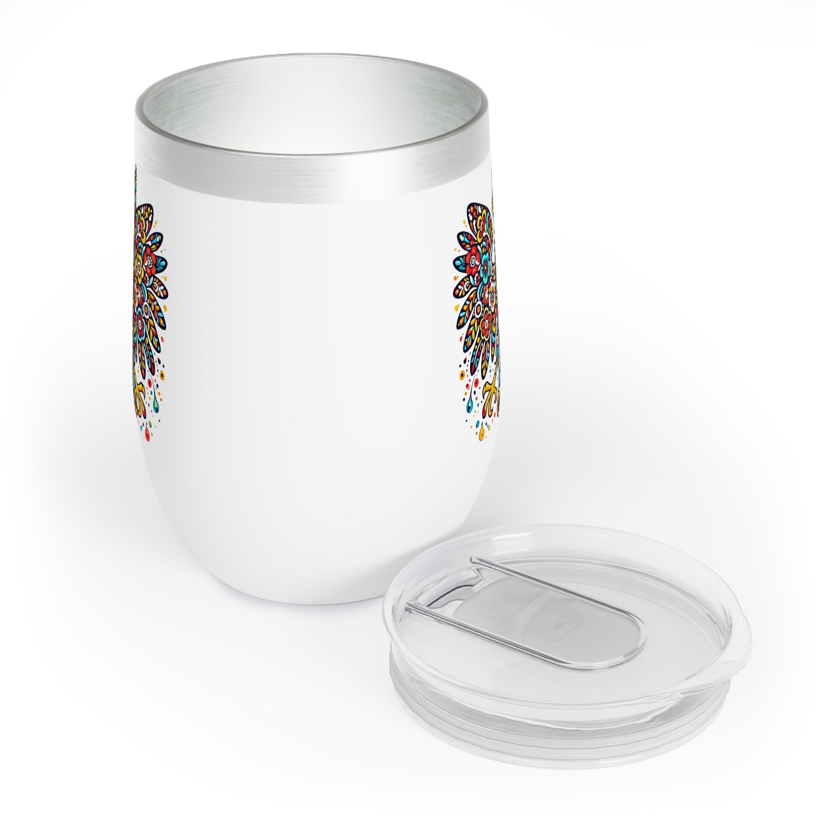 Floral Polish Eagle Wine Tumbler
