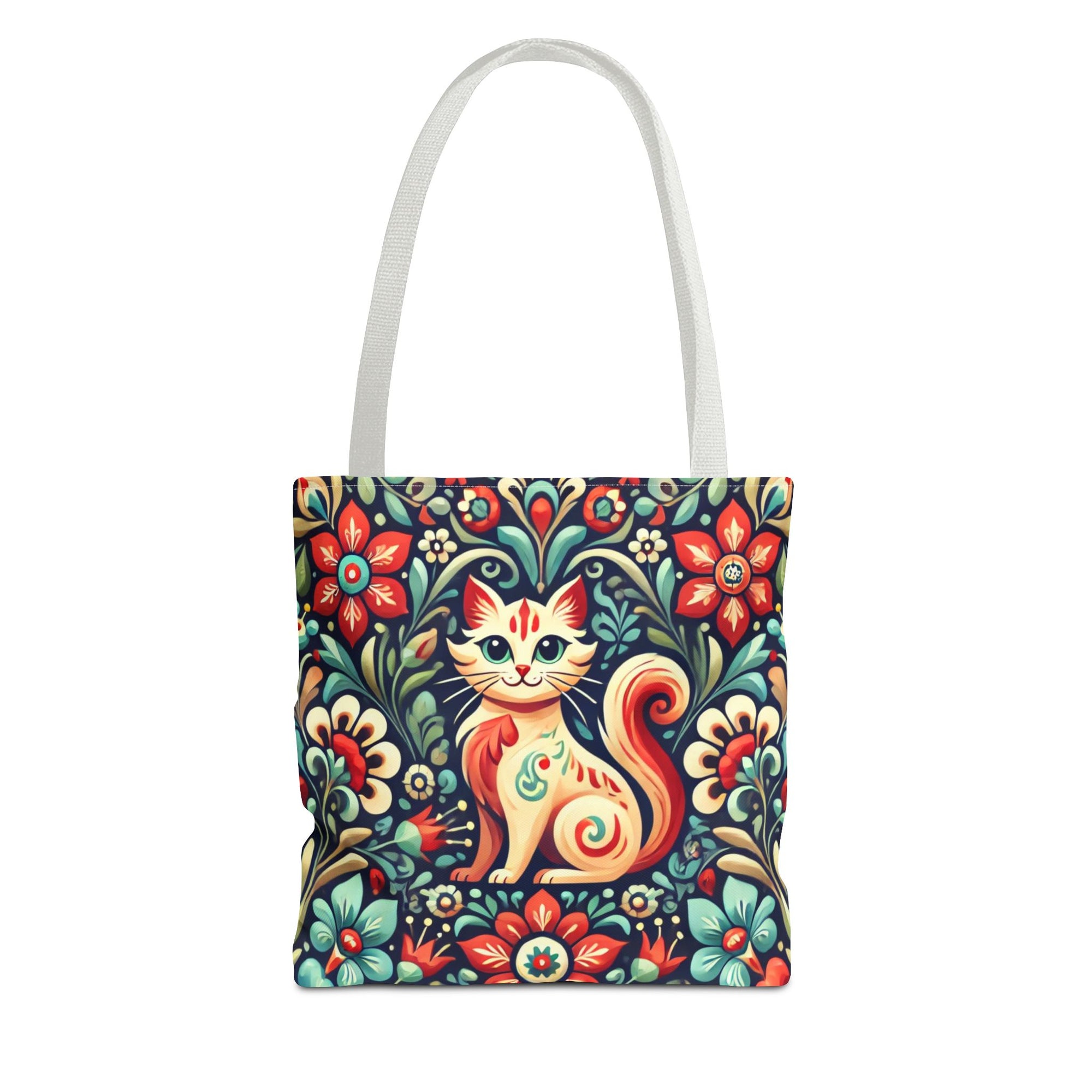 Orange Cat Folk Art Tote Bag (AOP)