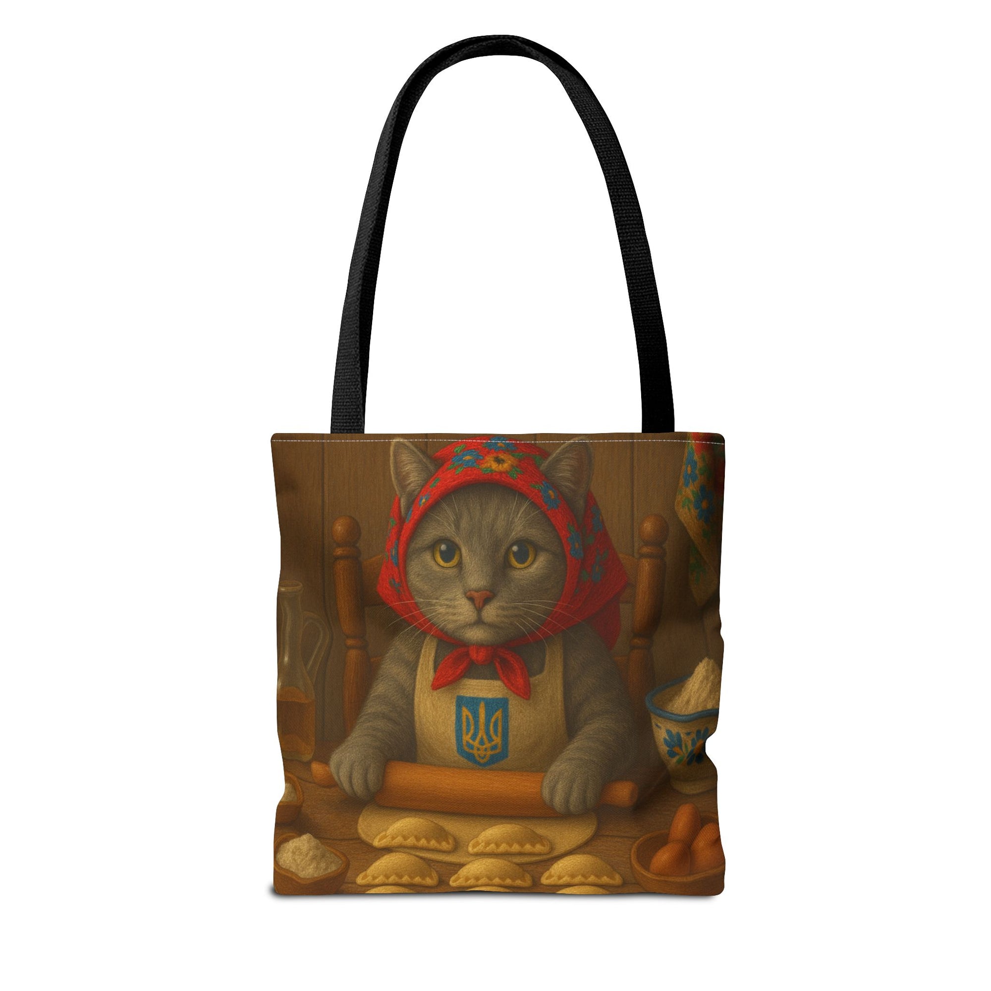Baba Cat Ukrainian Babusia Making Varenyky