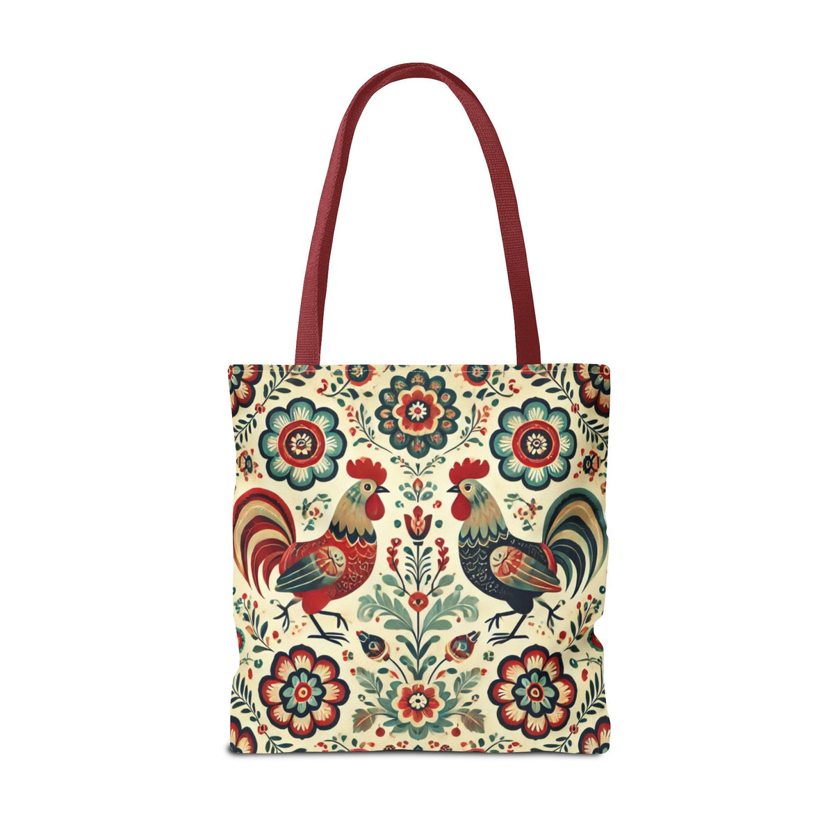 Polish Rooster Retro Themed Tote Bag