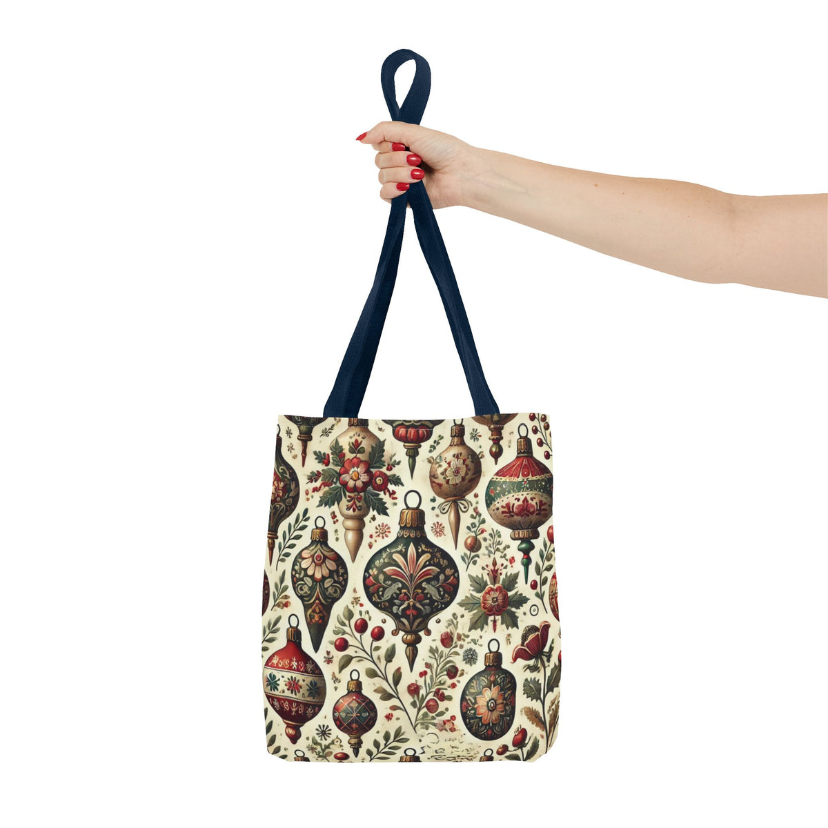 Vintage Christmas Bulbs Festive Holiday Tote Bag