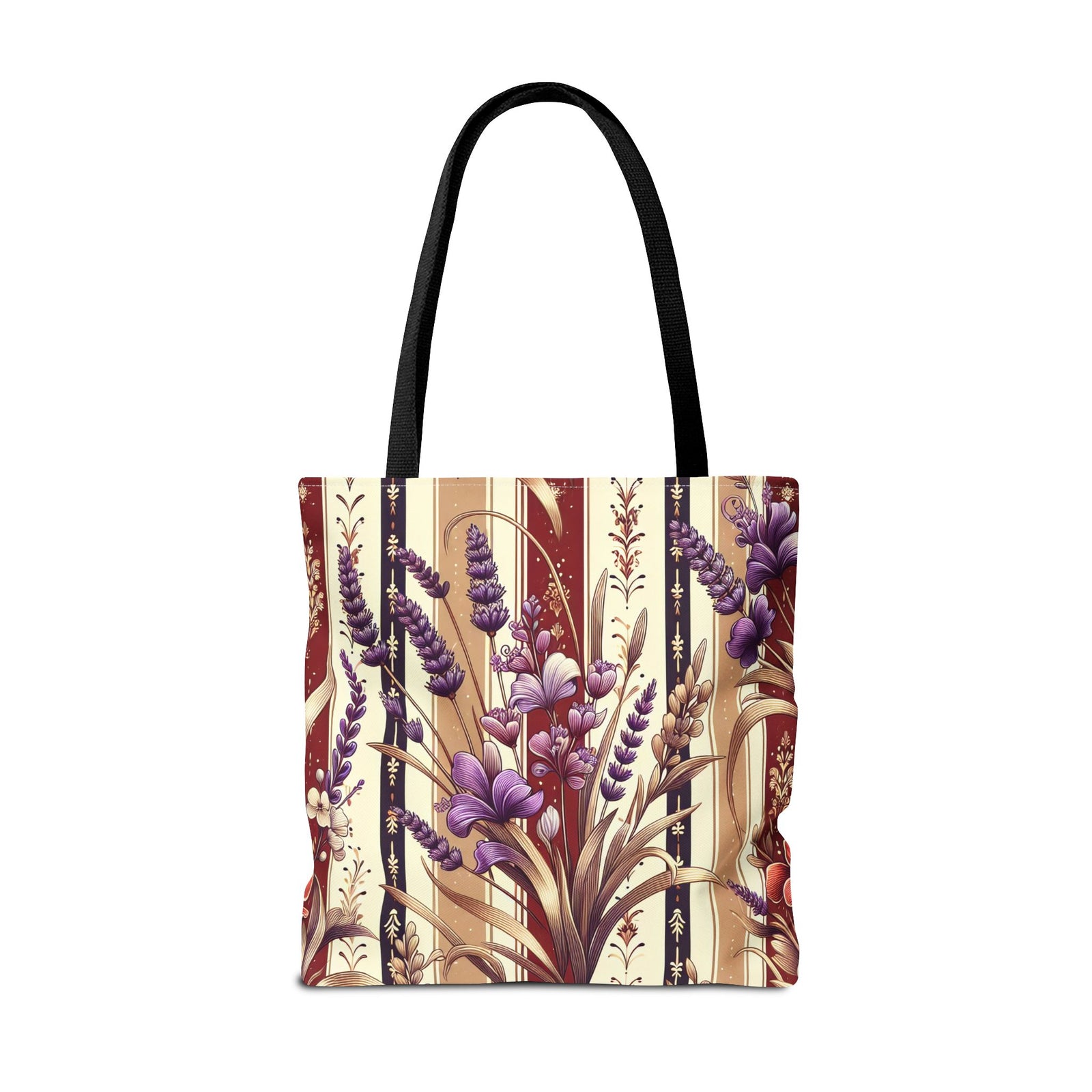 Lavender Floral Pattern Tote Bag