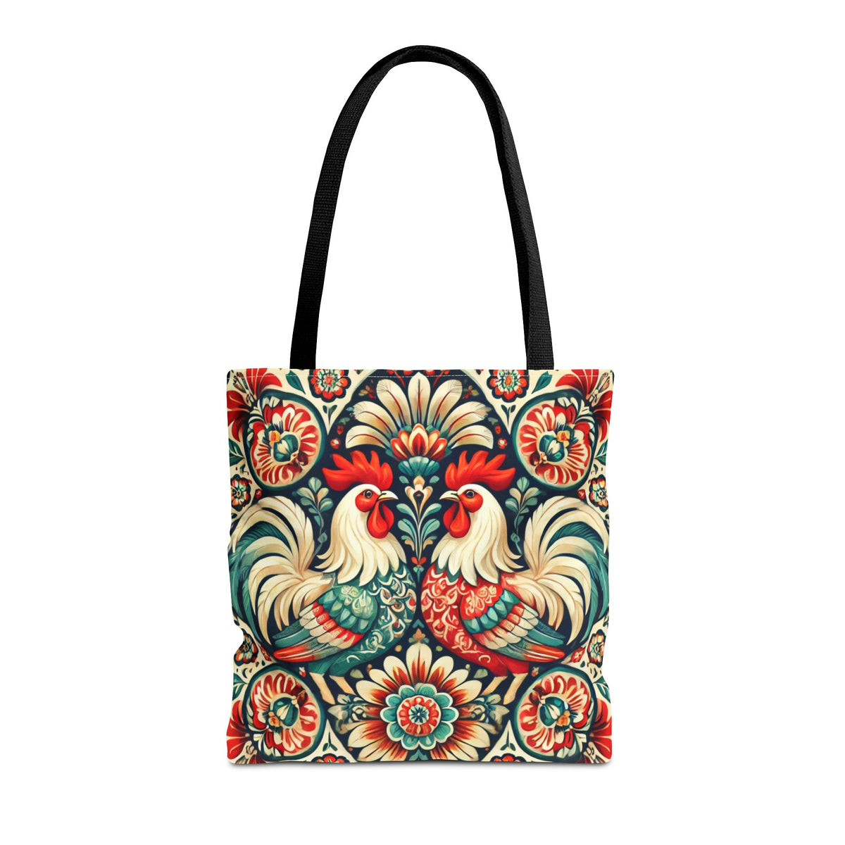 Retro Polish Chicken Pattern Tote Bag