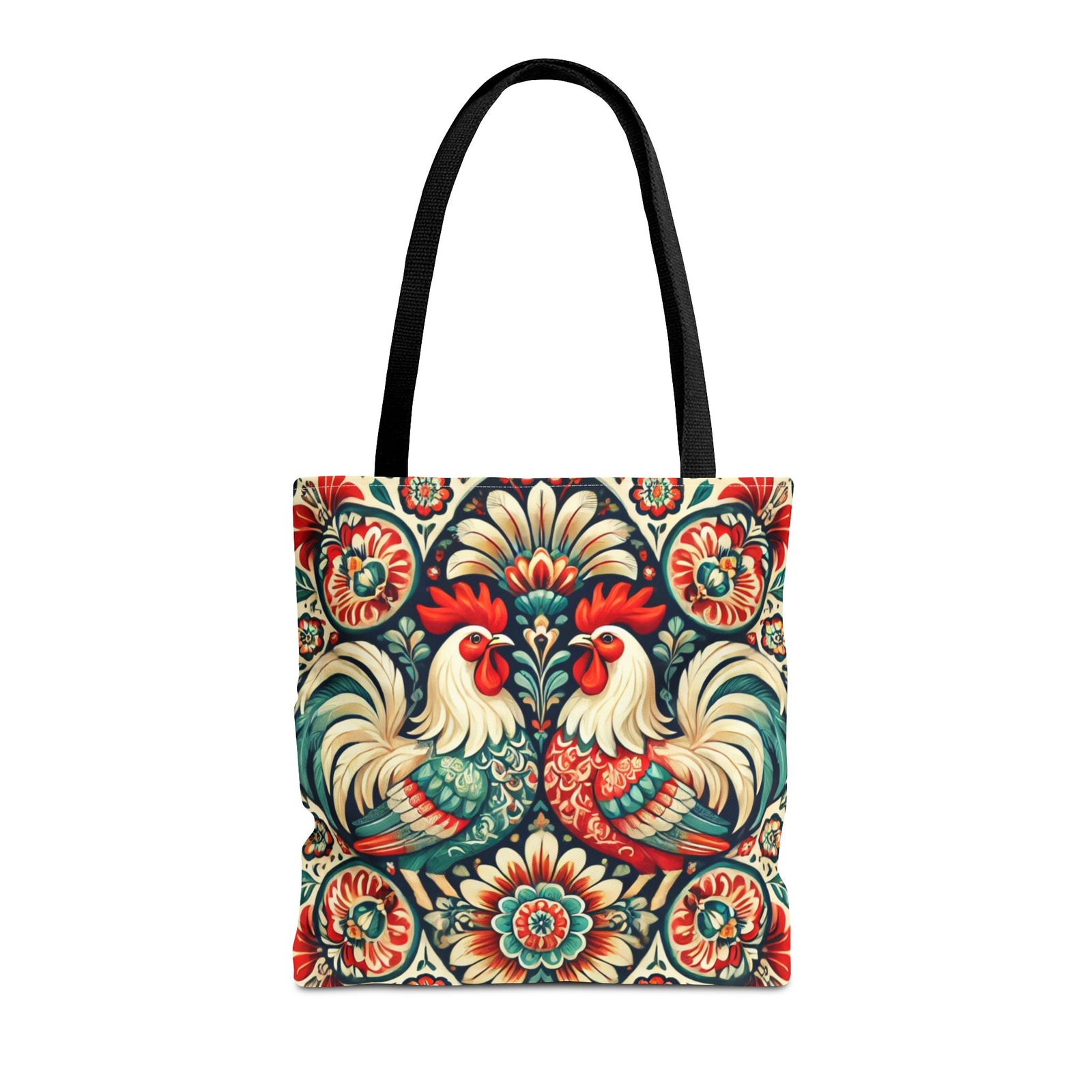 Retro Polish Chicken Pattern Tote Bag