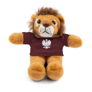 Stuffed Animals with Polish Eagle Tee - Maroon / Lion / 8" - Polish Shirt Store