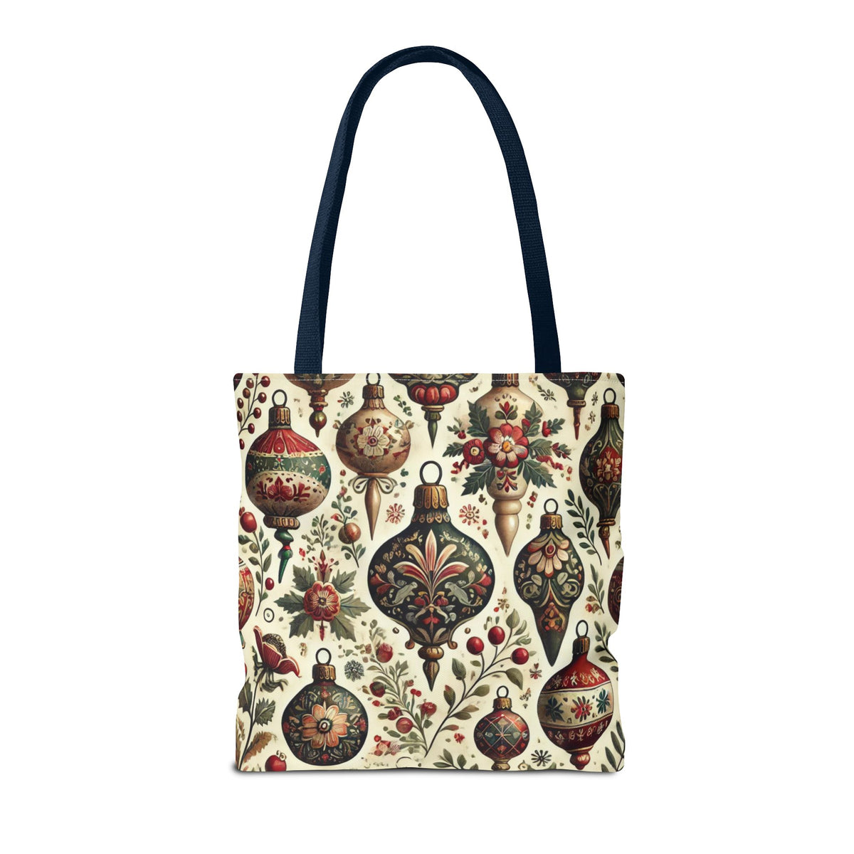 Vintage Christmas Bulbs Festive Holiday Tote Bag