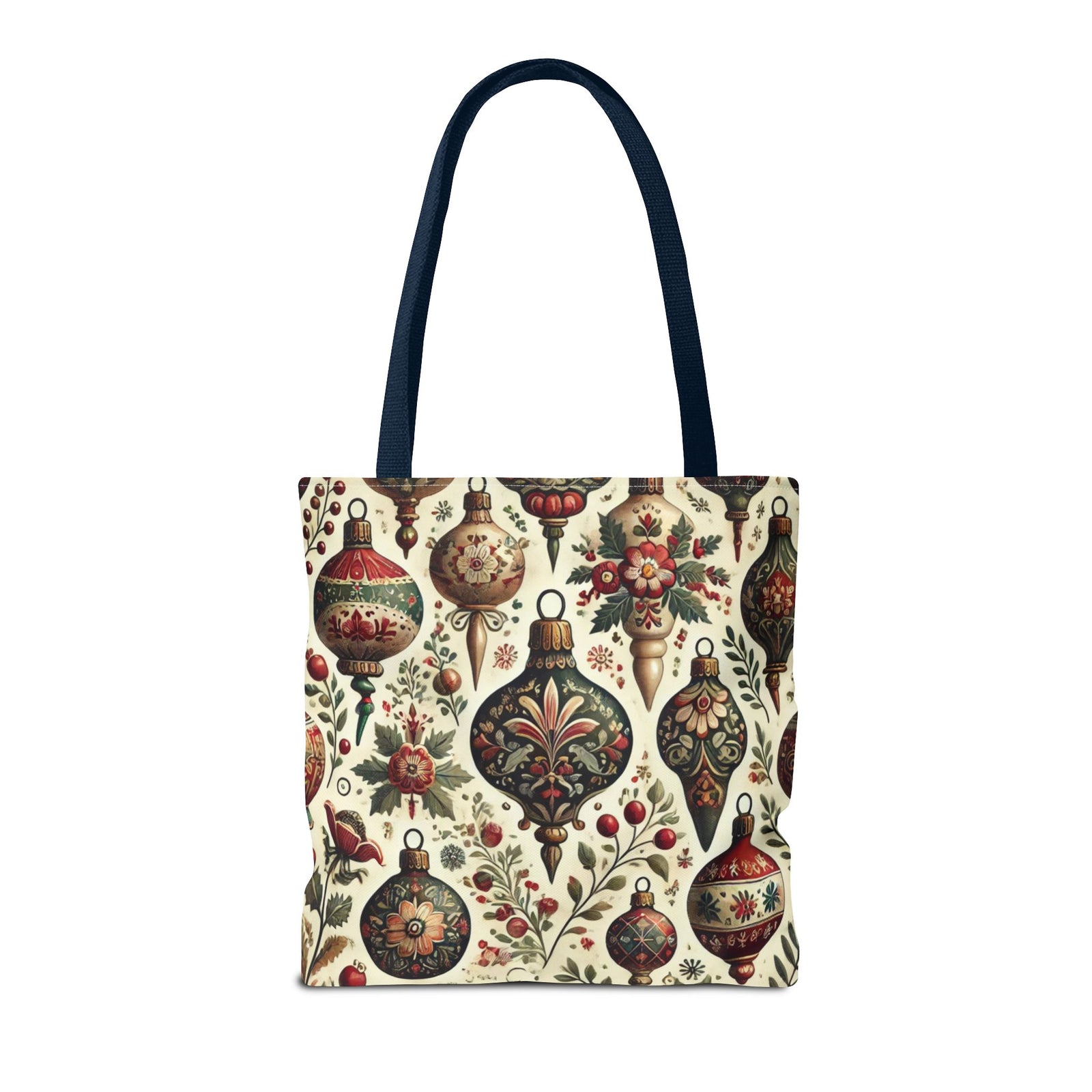 Vintage Christmas Bulbs Festive Holiday Tote Bag