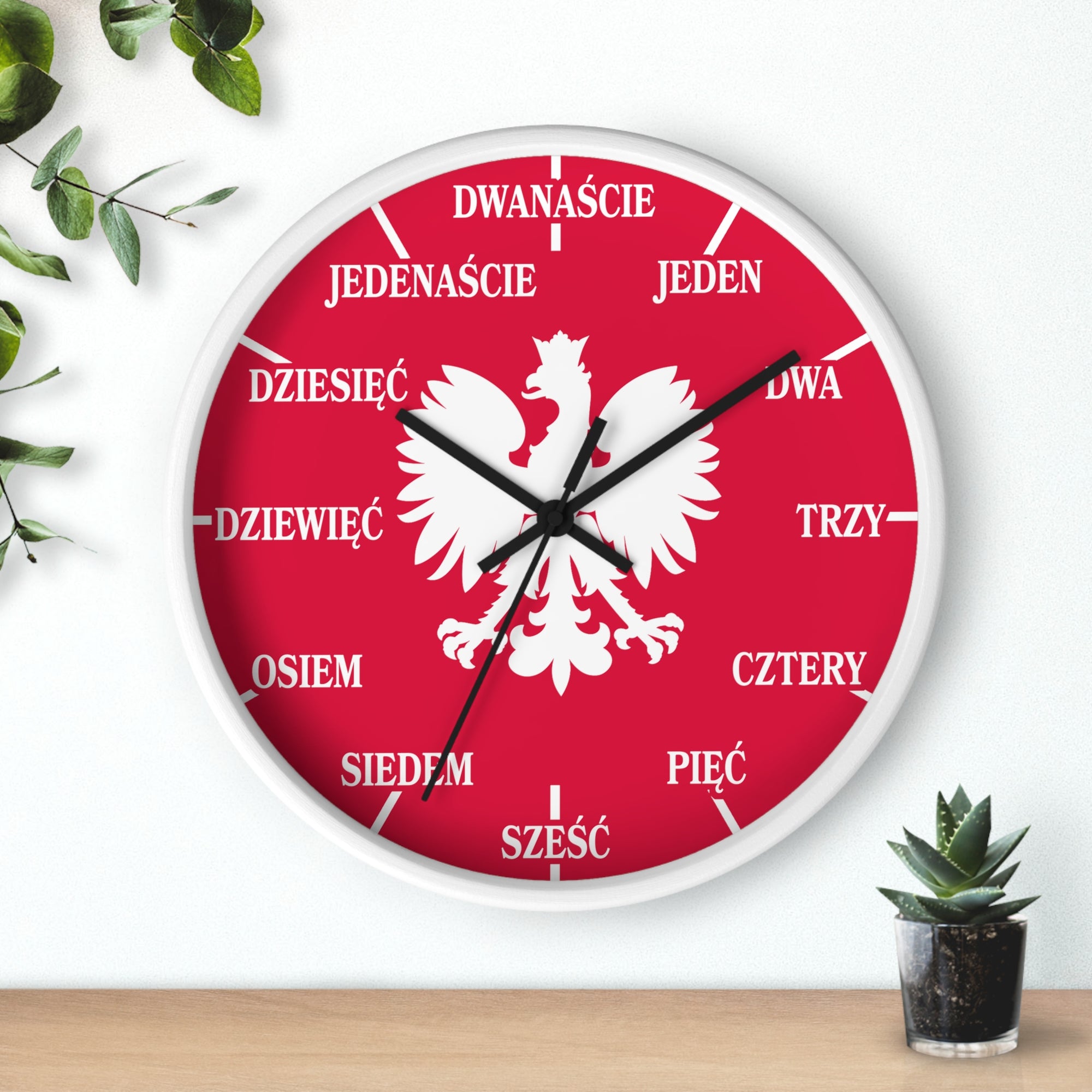 Polish Numbers Wall Clock