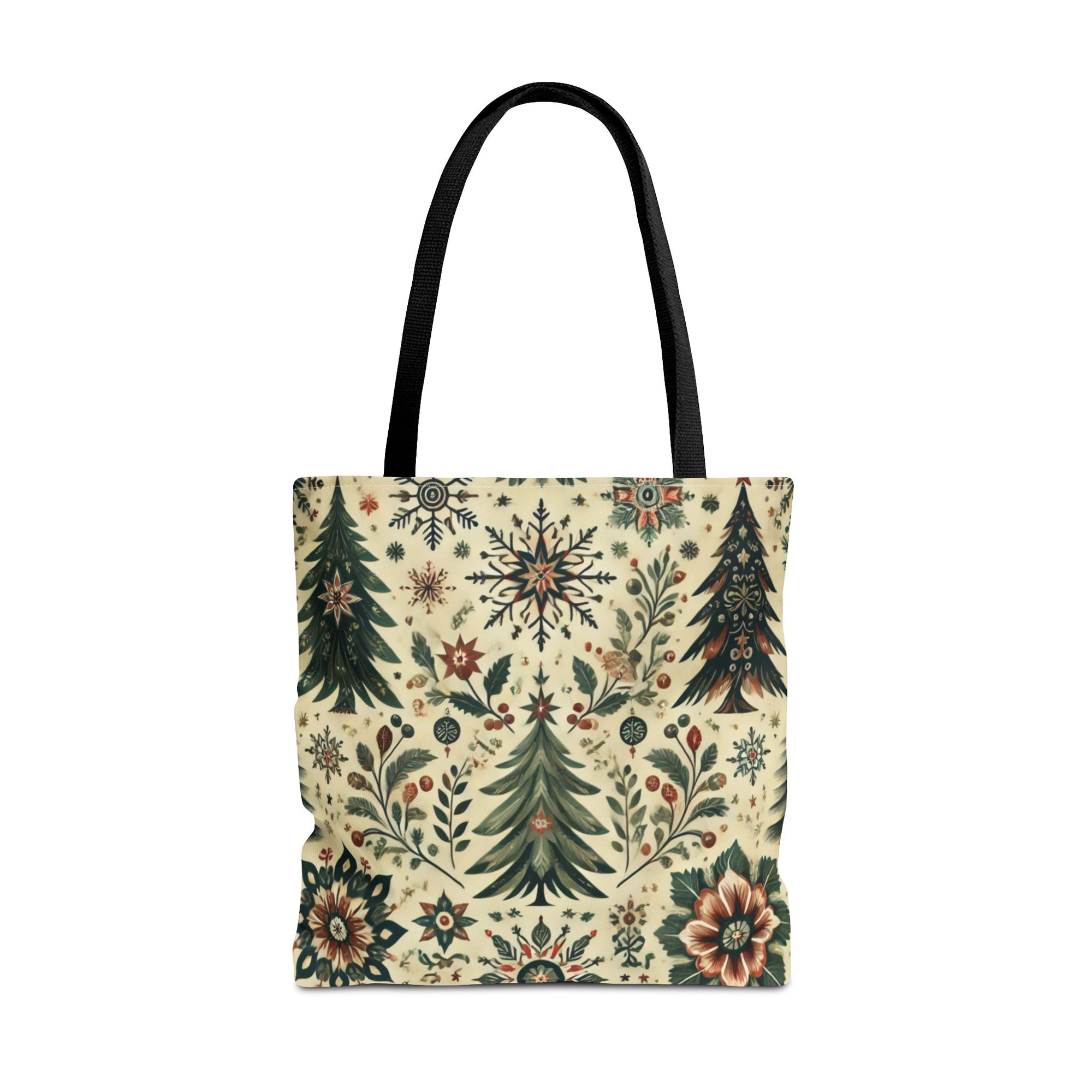 Vintage Retro Christmas Tree Holiday Tote Bag