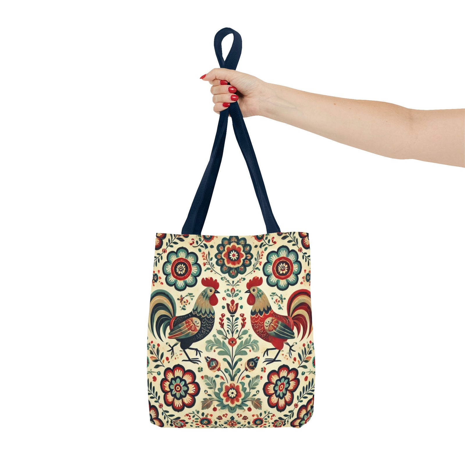 Polish Rooster Retro Themed Tote Bag