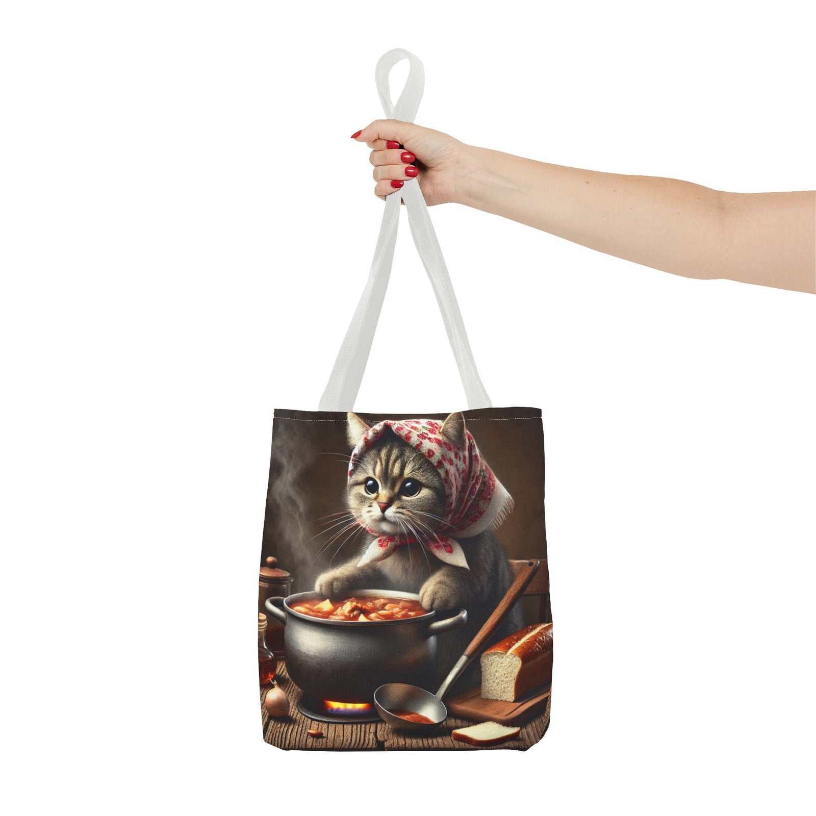 Cute Polish Cat Cooking Bigos Tote Bag