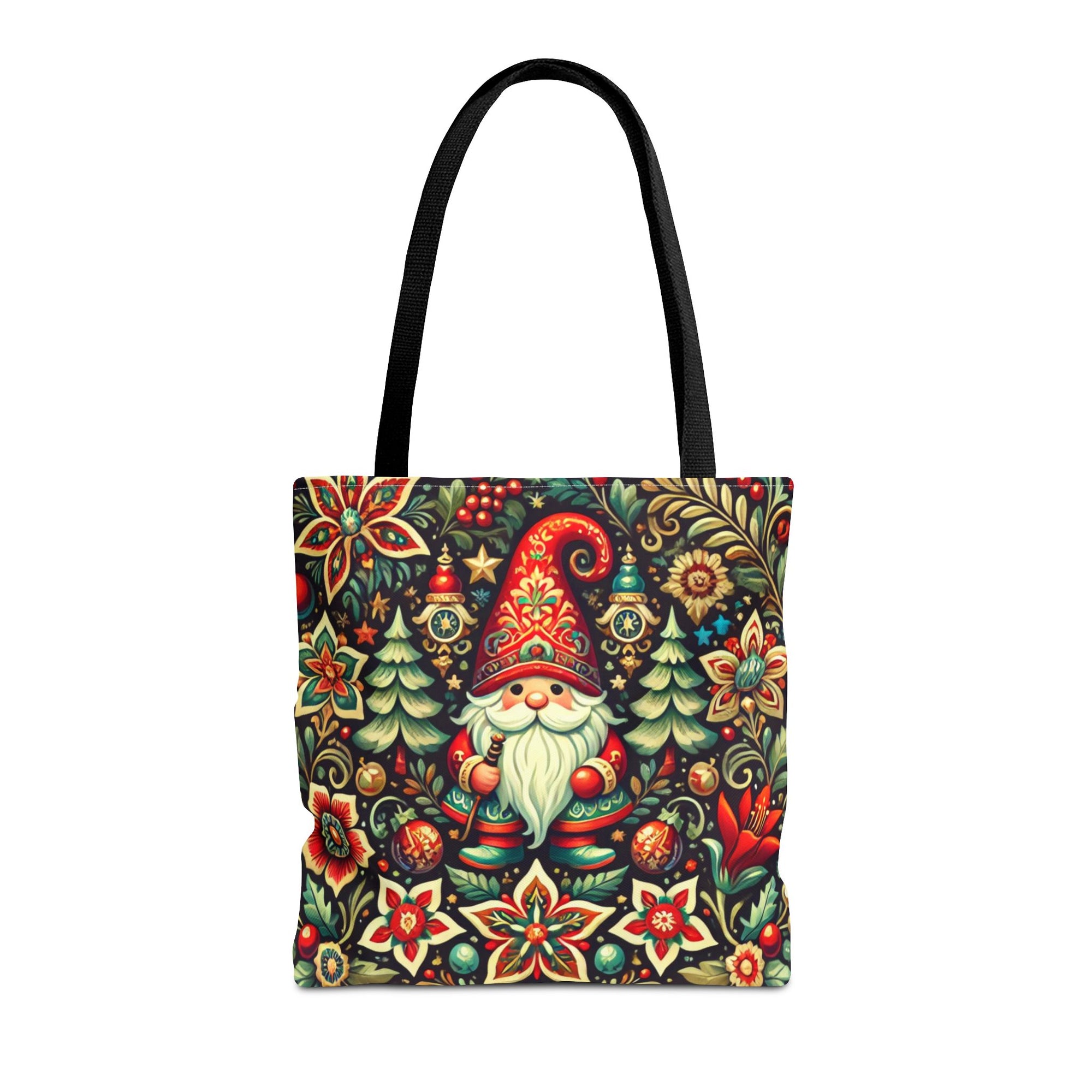 Christmas Gnome Festive Holiday Polish Folk Art Pattern Tote Bag
