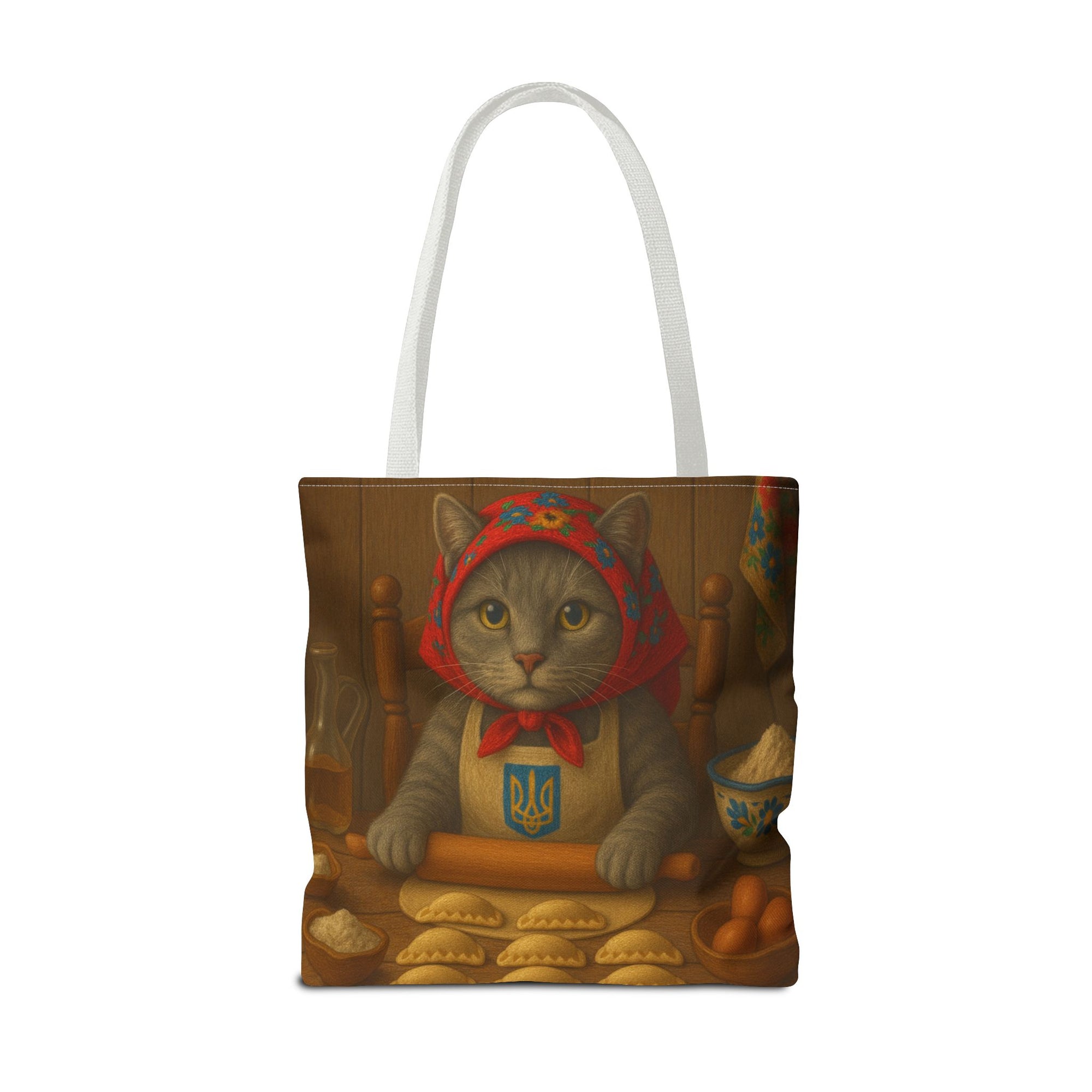 Baba Cat Ukrainian Babusia Making Varenyky