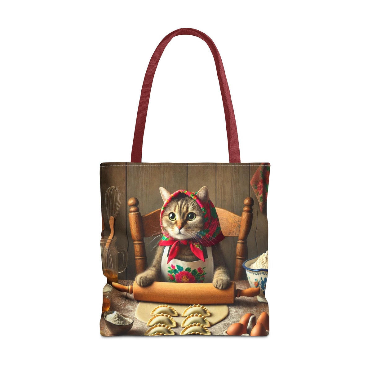 Polish Cat Making Pierogi Tote Bag