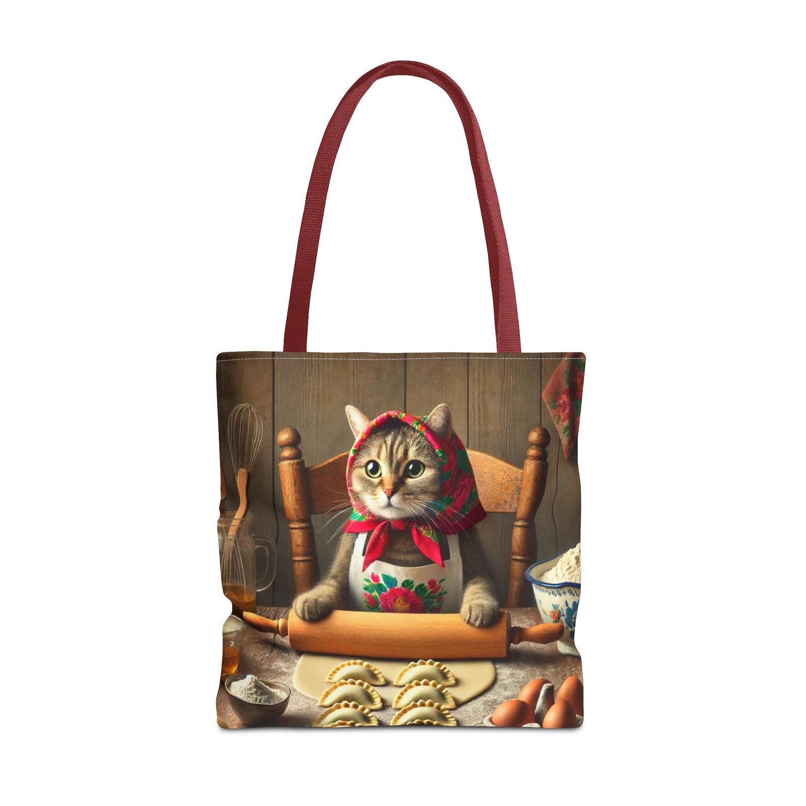 Polish Cat Making Pierogi Tote Bag